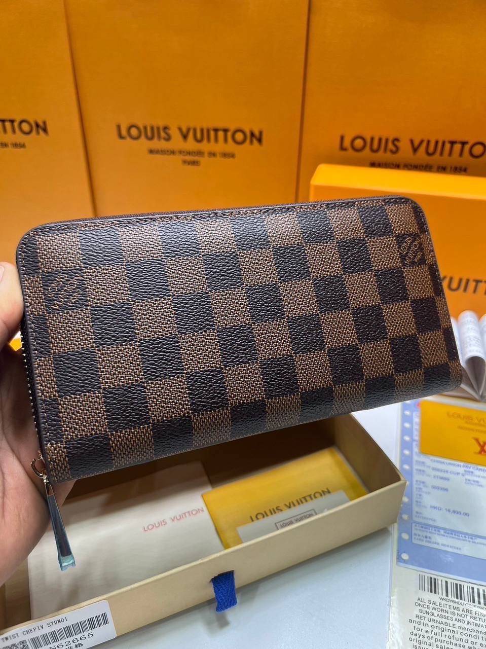 ORI หนังแท้ | LV Zippy Horizontal Monogram Shadow / LV LongWallet กระเป๋าสตางค์ใบยาว กระเป๋าสตางค์ซิปรอบ