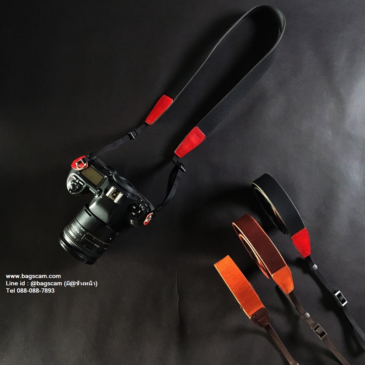 สายคล้องกล้องหนังแท้ camera strap cs148