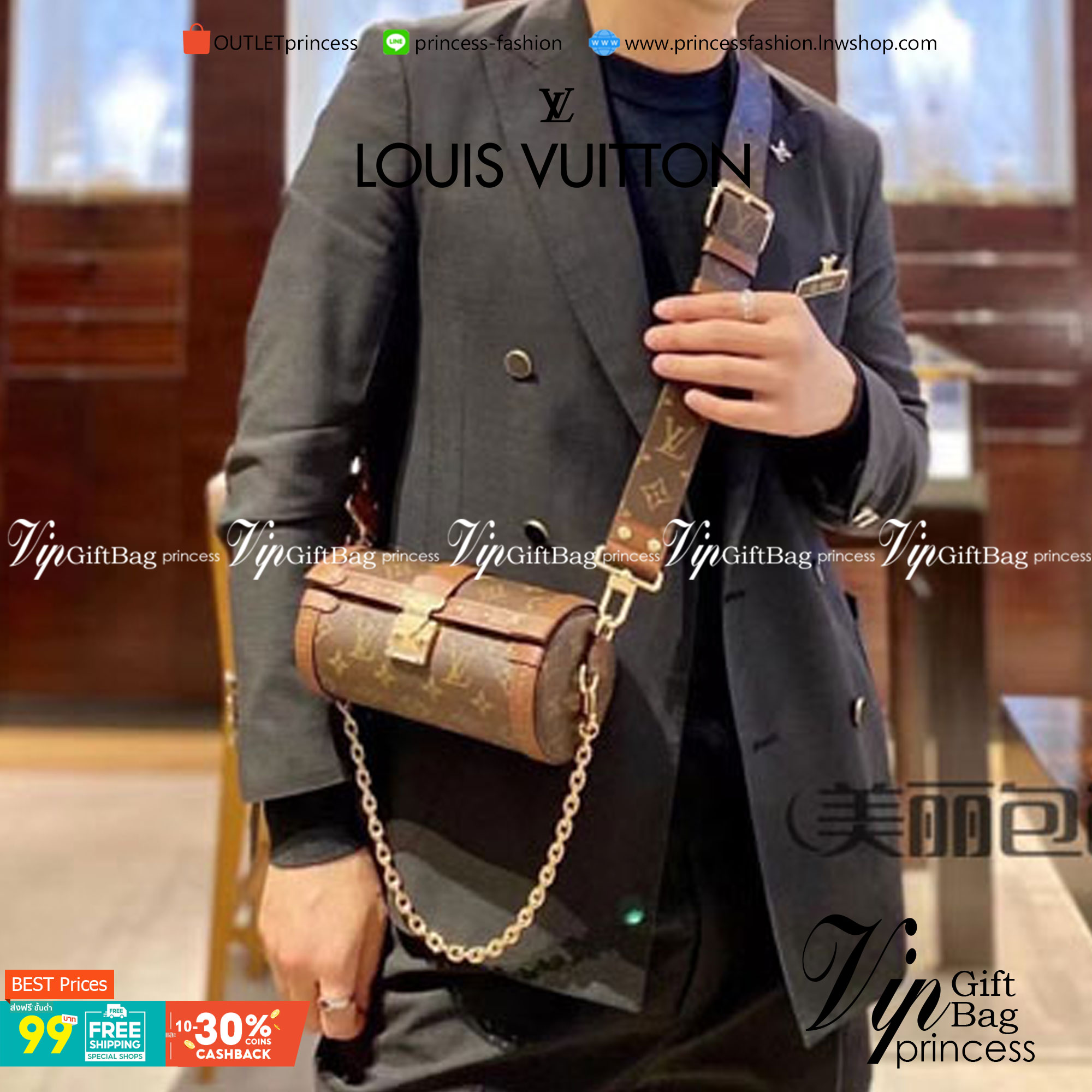 LV PAPILLON TRUNK Monogram coated canvas กระเป๋าสะพายทรงหมอน งานเปิดหน้าหนังลายโมโนแกรม อะไหล่ปั้มทุกจุด เกรดงานสวยเกินราคา ภาพสินค้าถ่ายจากงานขายจริง ใช้งานต่างประเทศได้