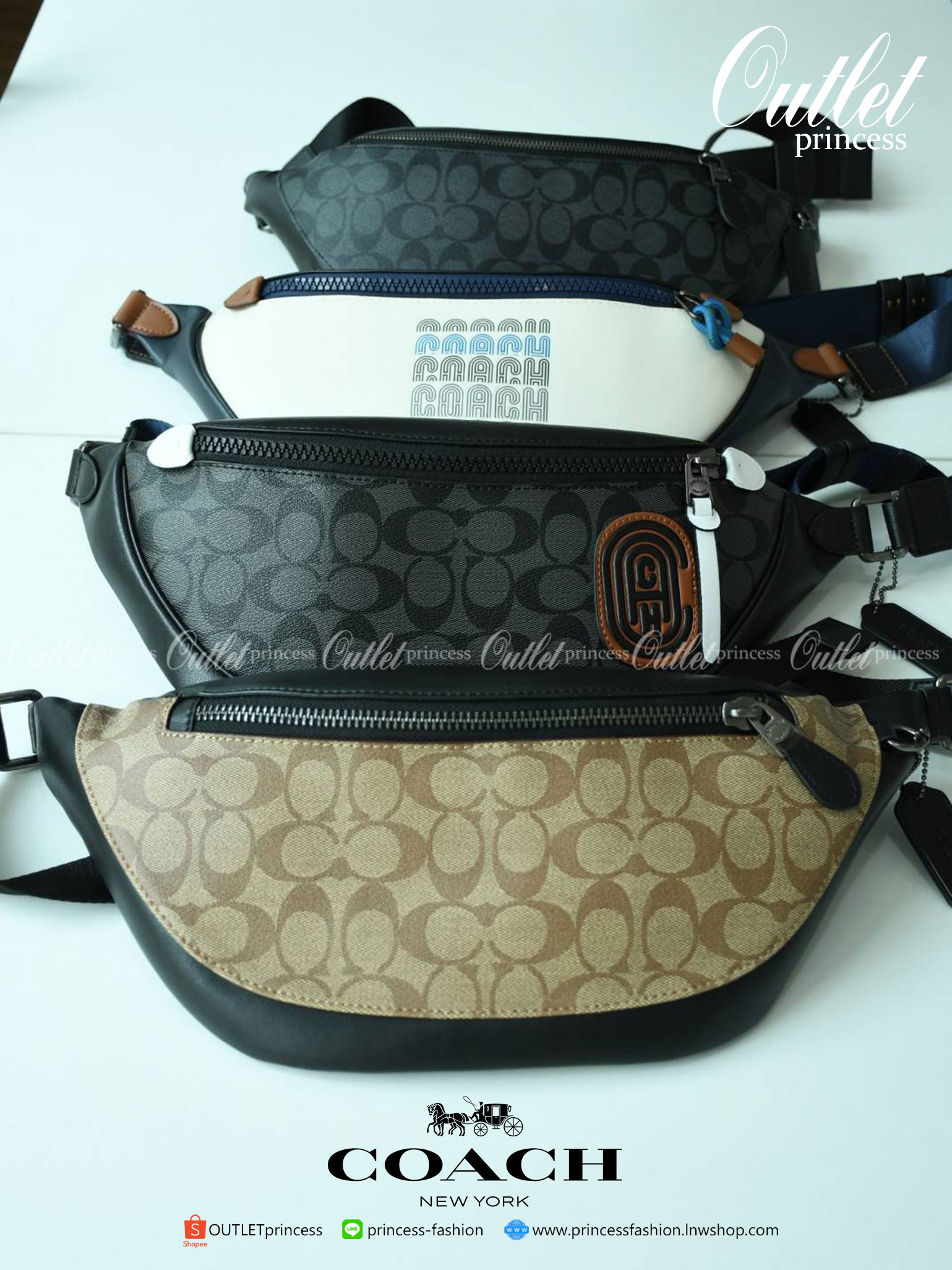 Coach F84711 Warren Mini Belt Bag In Signature Canvas กระเป๋าคาดอก คาดเอว ขนาดกำลังดี ใช้งานง่าย ใช้ได้ทั้งหญิงและชาย