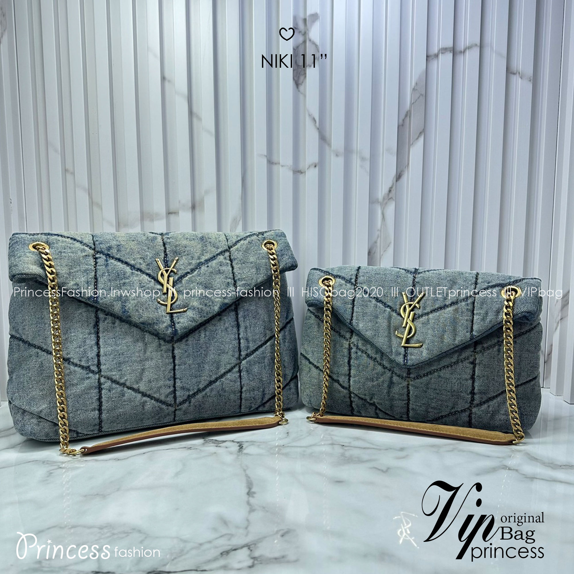 medium YSL Niki shoulder bag 11" กระเป๋าสะพายทรงคลาสสิค รุ่นยอดนิยมของแบรนด์ที่ใครๆก็ต้องมีใช้ ดีไซน์เรียบหรู