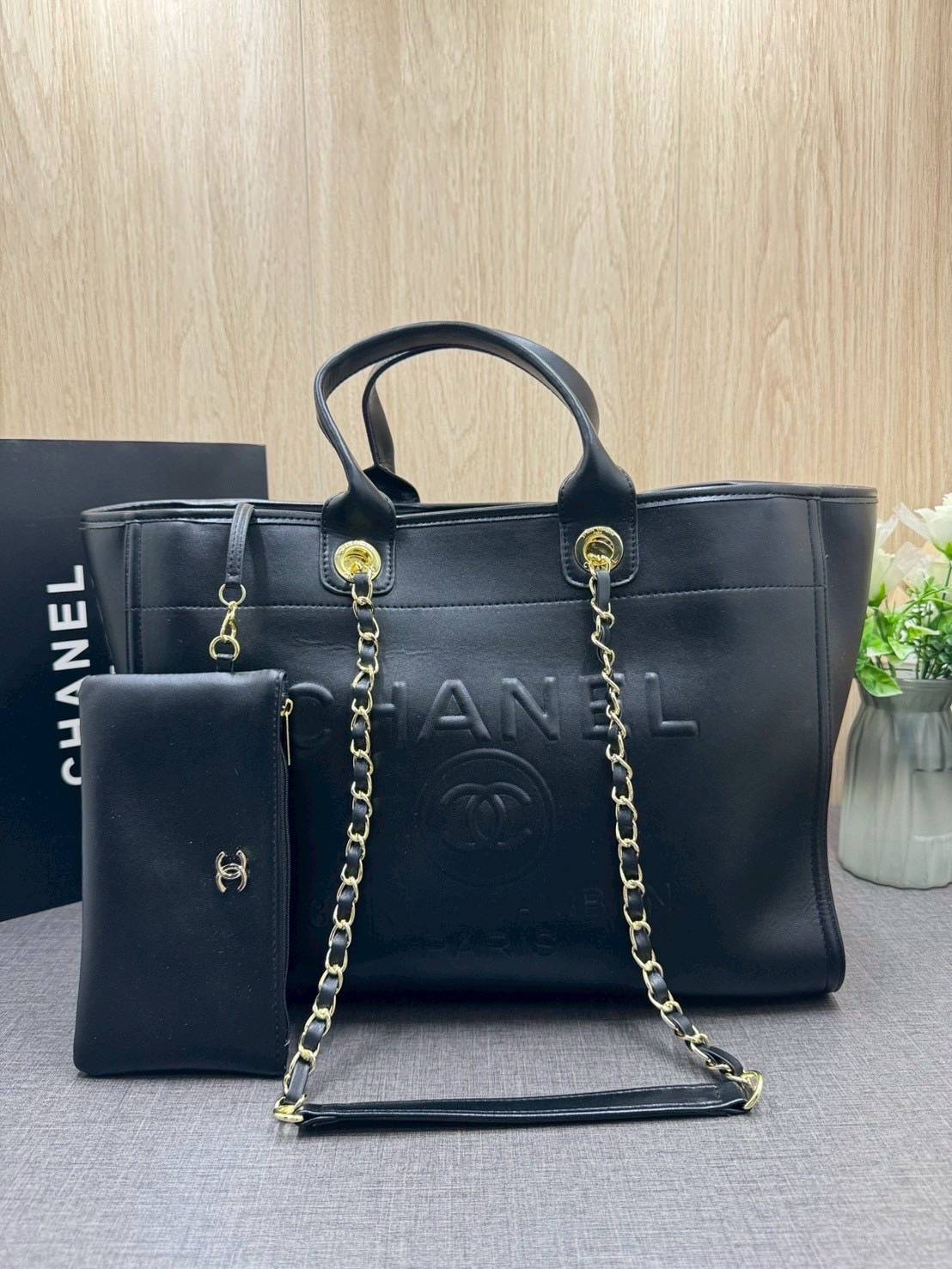 ORI หนังแท้ | Chanel Shopping Bag / Chanel Tote Bag กระเป๋าทรงโท้ทใบใหญ่ ภายในโล่งกว้าง จุของได้เยอะ งานหนังเต็มใบ สวยหรูหรา