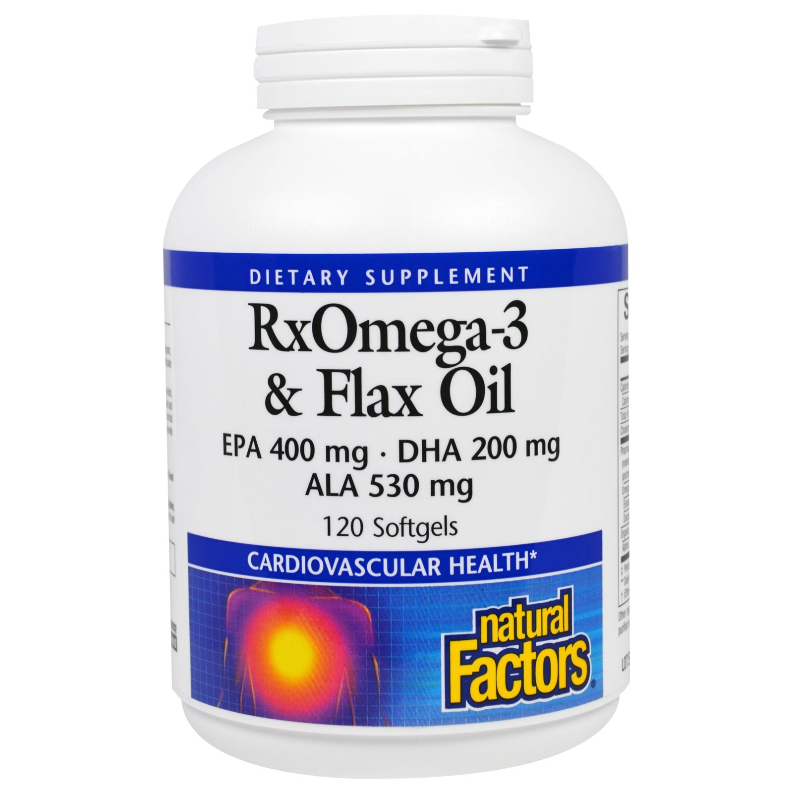 (Pre-order) Natural Factors Rx Omega-3 & Flax Oil 120 Softgels