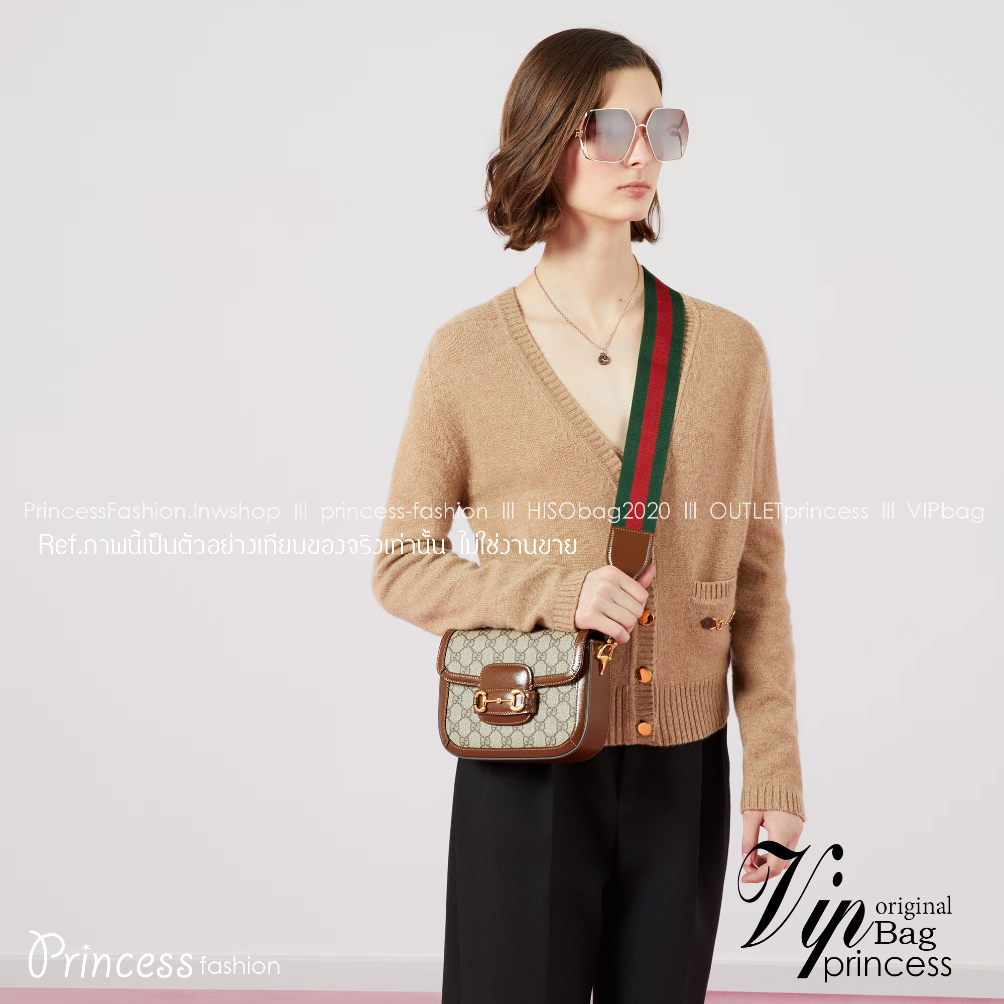 Gucci Horsebit 1955 mini bag GG Supreme in canvas พร้อมส่ง เกรดท็อปออรินอล งานเหมือนสุด หนังแท้ สวยงามตามรูป