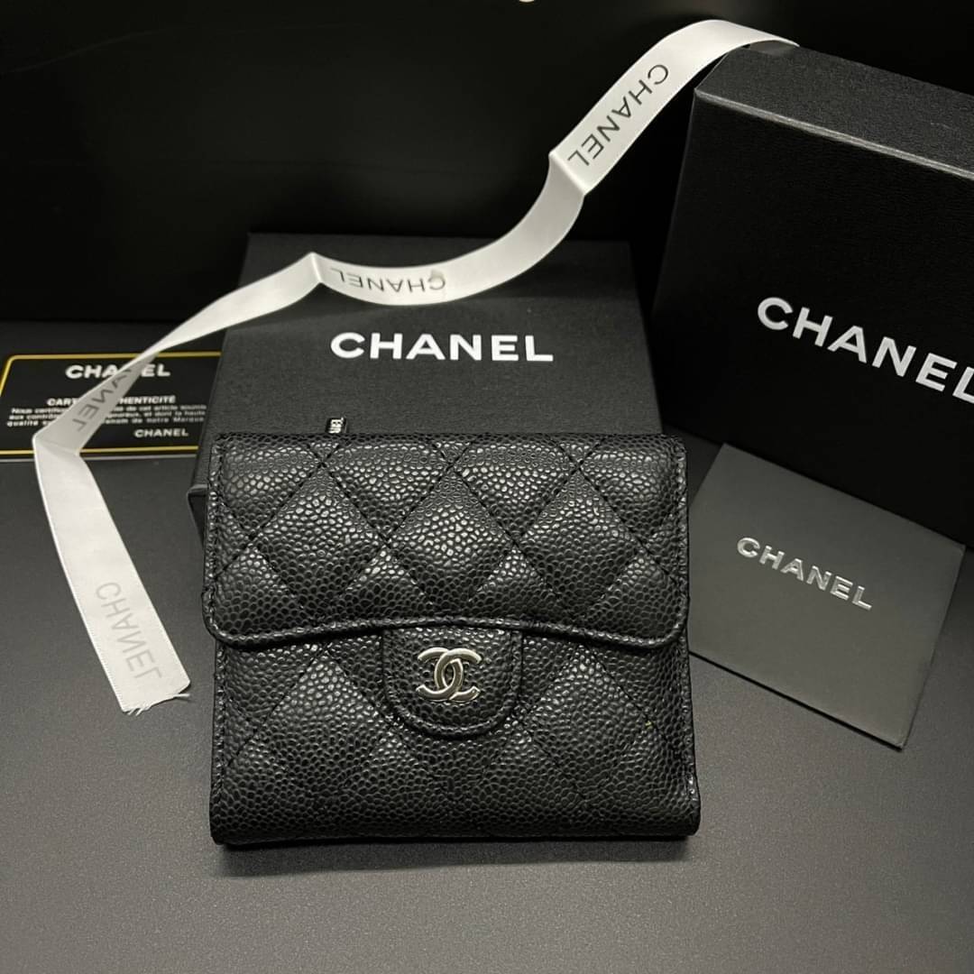 Chanel Wallet Trifold Caviar / Chanel Card Holder Zippy / Chanel Coin Zippy กระเป๋าสตางค์ชาแนลใบสั้น 3 พับ กระเป๋าใส่ธนบัตร บัตร ใส่เหรียญ ภายในตามรูป เกรดออริจินอล ภาพถ่ายจากงานขายจริง ใช้งานต่างประเทศได้