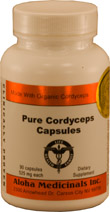 (Pre-order) Aloha Medicinals Inc. Pure Cordyceps Capsules 525 mg, 90 Capsules