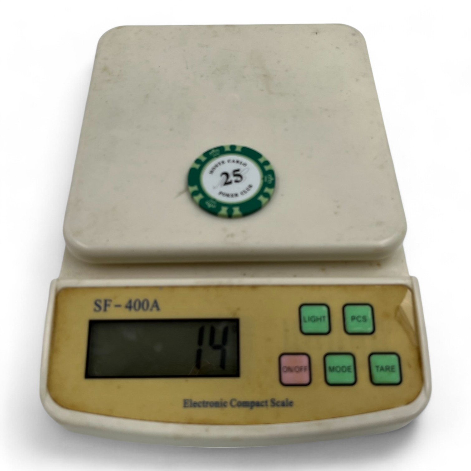 ชิปโป๊กเกอร์เกรดพรีเมี่ยมน้ำหนัก 14g.MONTE CARLO แถวละ 25เหรียญ(แยกขาย)