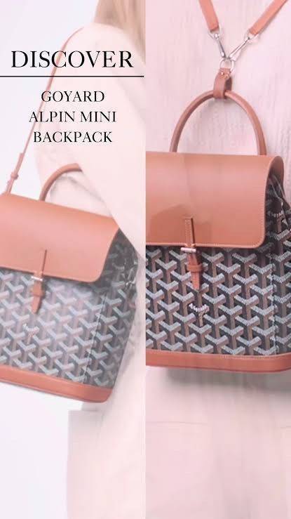 ORI หนังแท้ | Goyard Alpin Mini Backpack กระเป๋าเป้สะพายหลัง ปรับถือหรือสะพายข้างได้อย่างลงตัว ที่สามารถทำให้เป็นหลายรูปแบบ