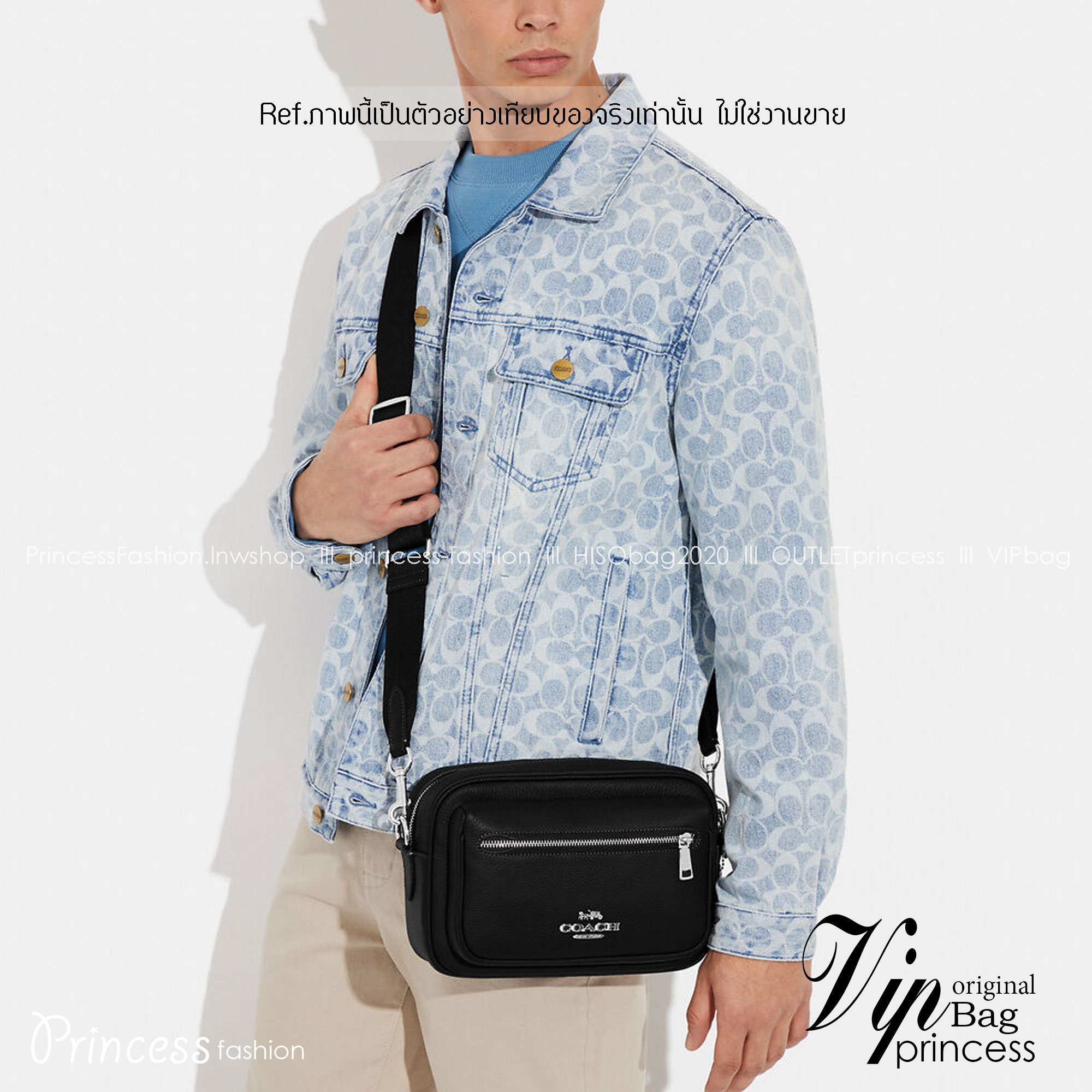 COACH ELIAS CROSSBODY IN SIGNATURE CANVAS BAG CJ509 CJ510 กระเป๋าครอสบอดี้ทรงคลาสสิค ดีไซน์รูปแบบใหม่ ใช้งานง่ายและสะดวก