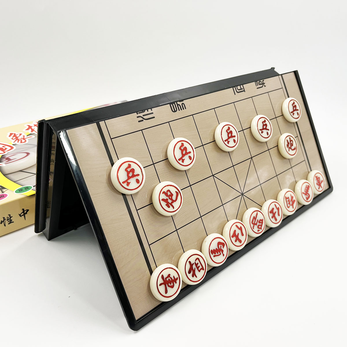 ชุดหมากรุกจีนแม่เหล็กพับได้ขนาดพกพาไซส์ใหญ่ 32x32cm.