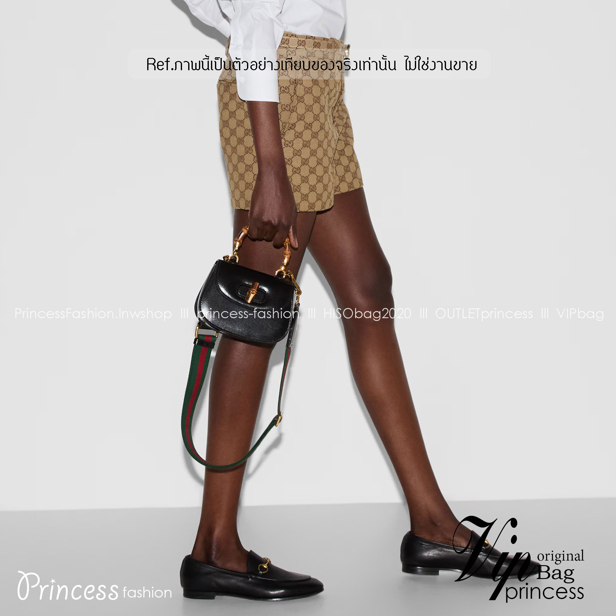 GUCCI BAMBOO 1947 TOP HANDLE BAG กระเป๋าถือ/สะพาย มือจับลายไม้ไผ่หรูหรา เกรดออริ สลับแท้ 1:1 ใช้งานต่างประเทศได้