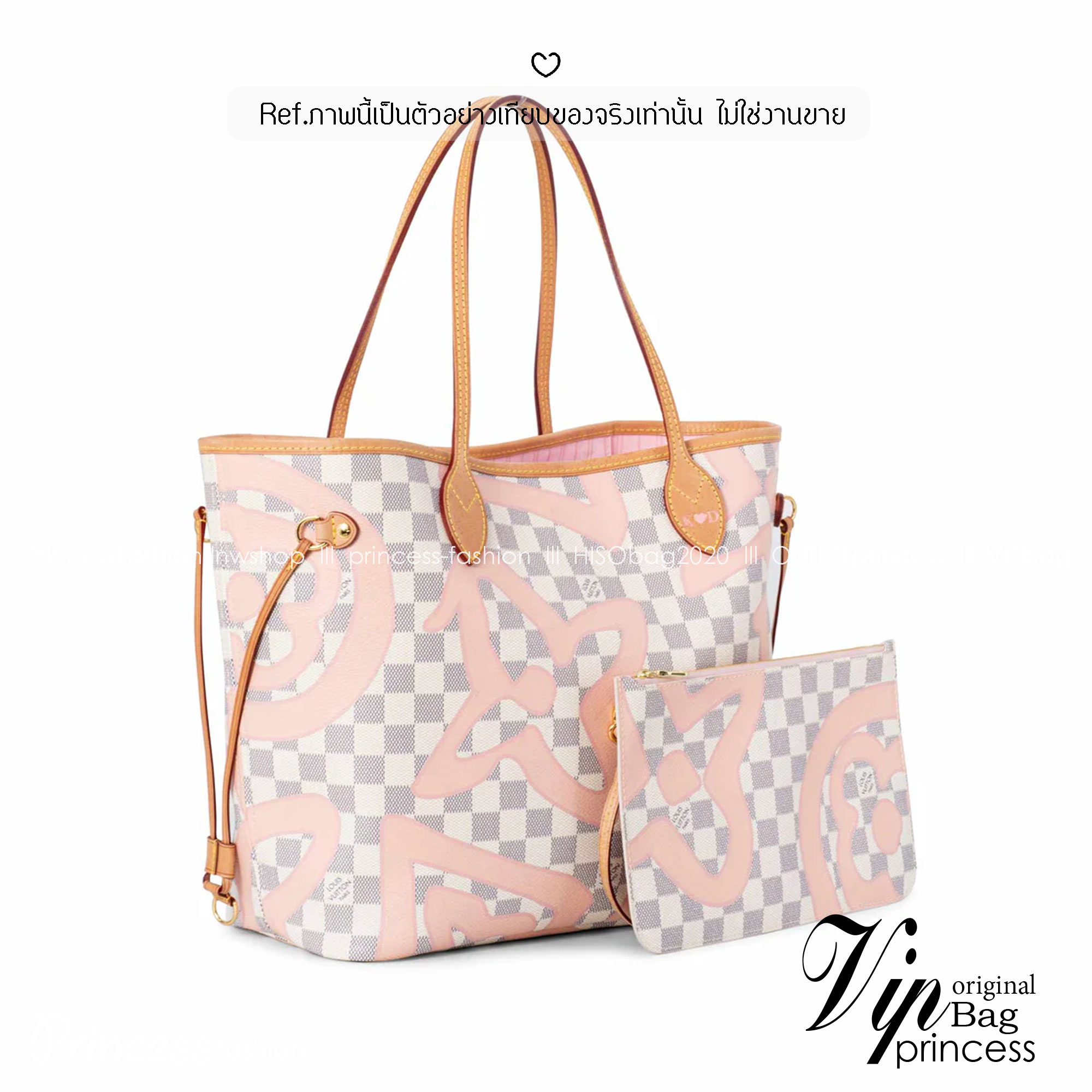 LV Neverfull MM Tahitienne Damier Azur / Capri Monogram กระเป๋าทรงโท้ทใบใหญ่ ดีไซน์ใหม่ สีสันลวดลายโดดเด่นไม่ซ้ำใคร แต่งแต้มลงบนกระเป๋าสร้างดีเทลให้ดูมีมูลค่าเพิ่มขึ้น อัพลุคได้เลย