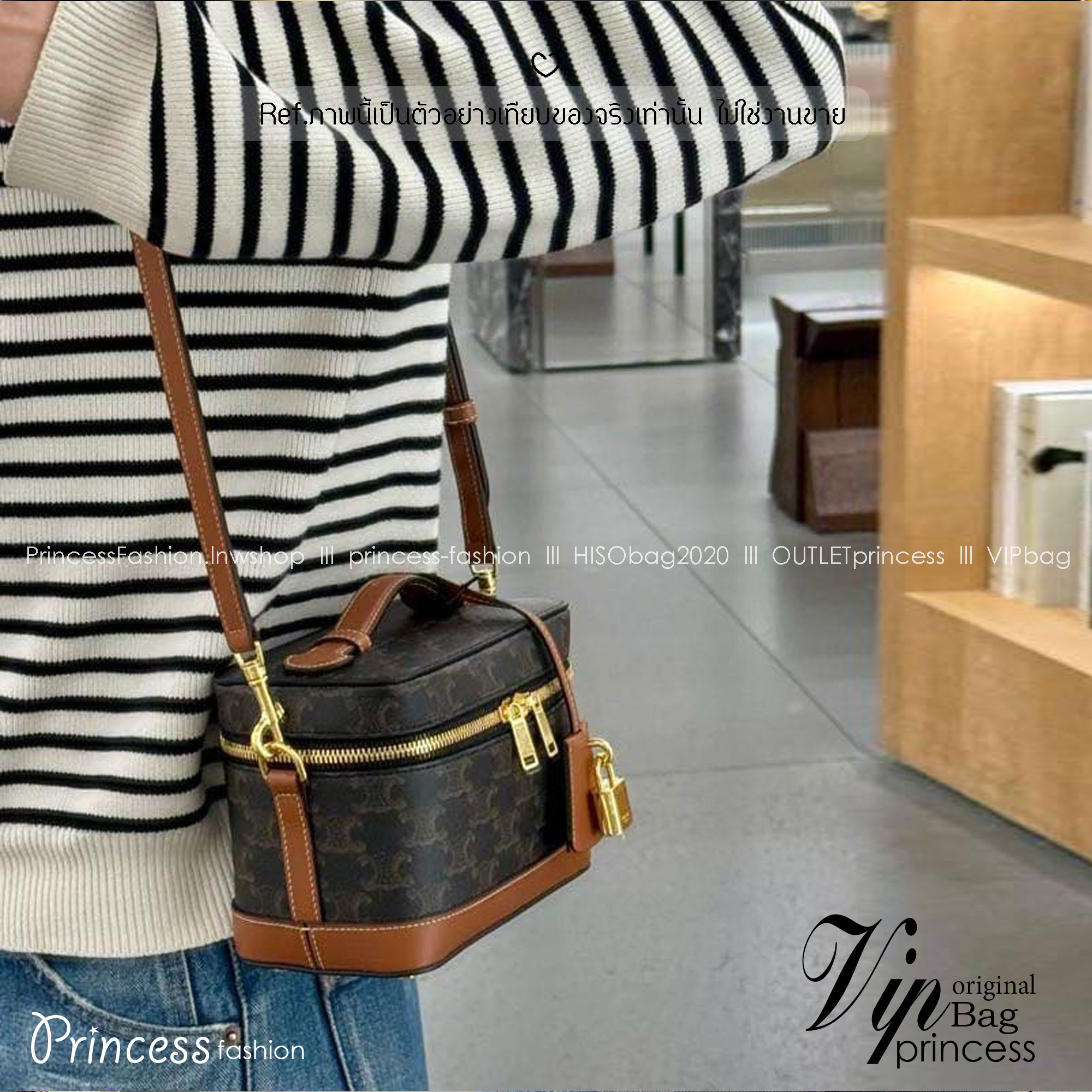 ORI หนังแท้ | CELINE VANITY BAG พลาดไม่ได้เลยกับคอลสุดคิ้ว กับกระเป๋าถือ/สะพายได้ทรงกล่อง ใช้สะพายได้ทุกวันอย่างคล่องตัวดีไซน์ใหม่สวยลาสสิค