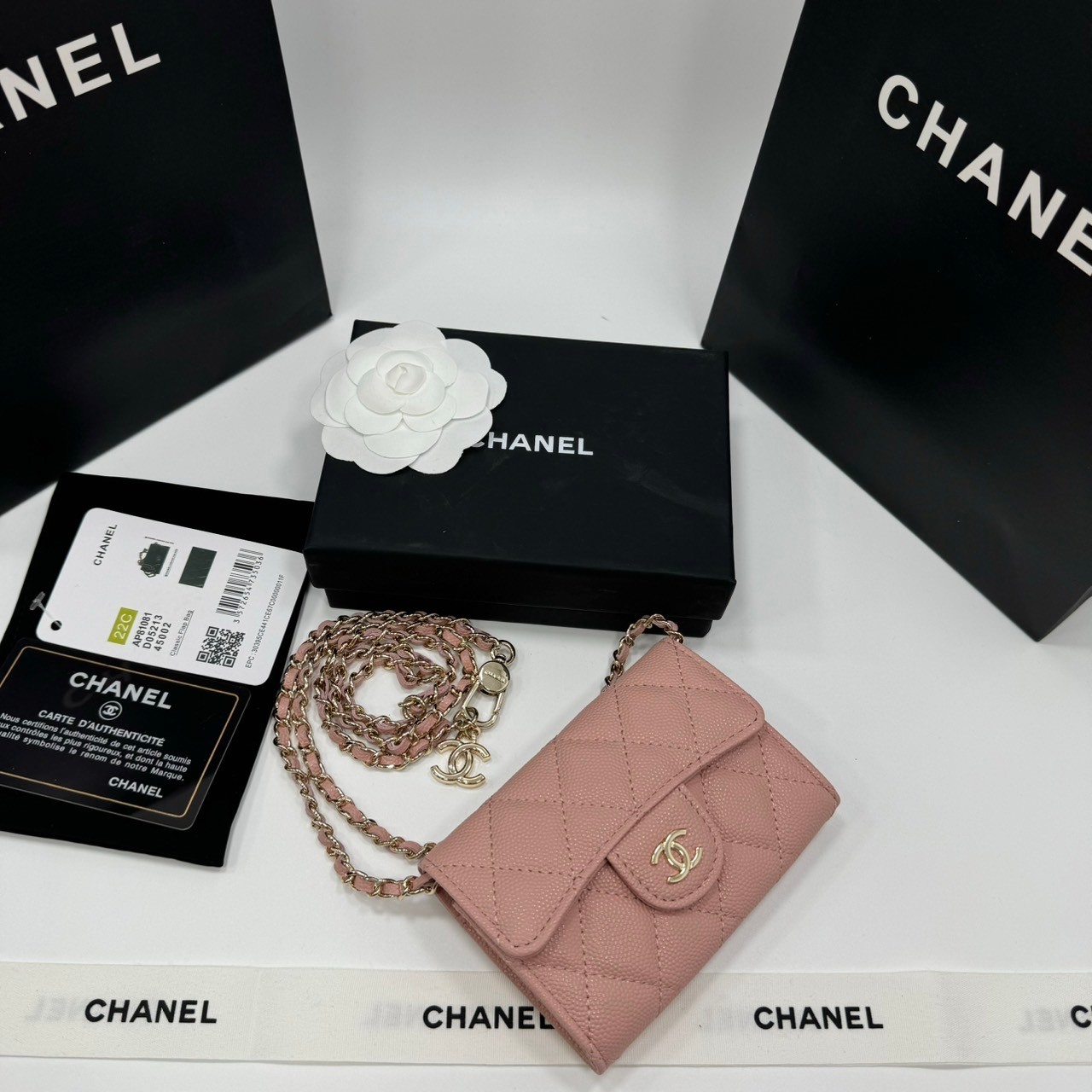 CHANEL mini wallet on chain crossbody กระเป๋าสตางค์พร้อมสายสะพายไซส์มินิ เกรดออริ 1:1 ใช้งานต่างประเทศได้ ภาพถ่ายจากงานขายจริง