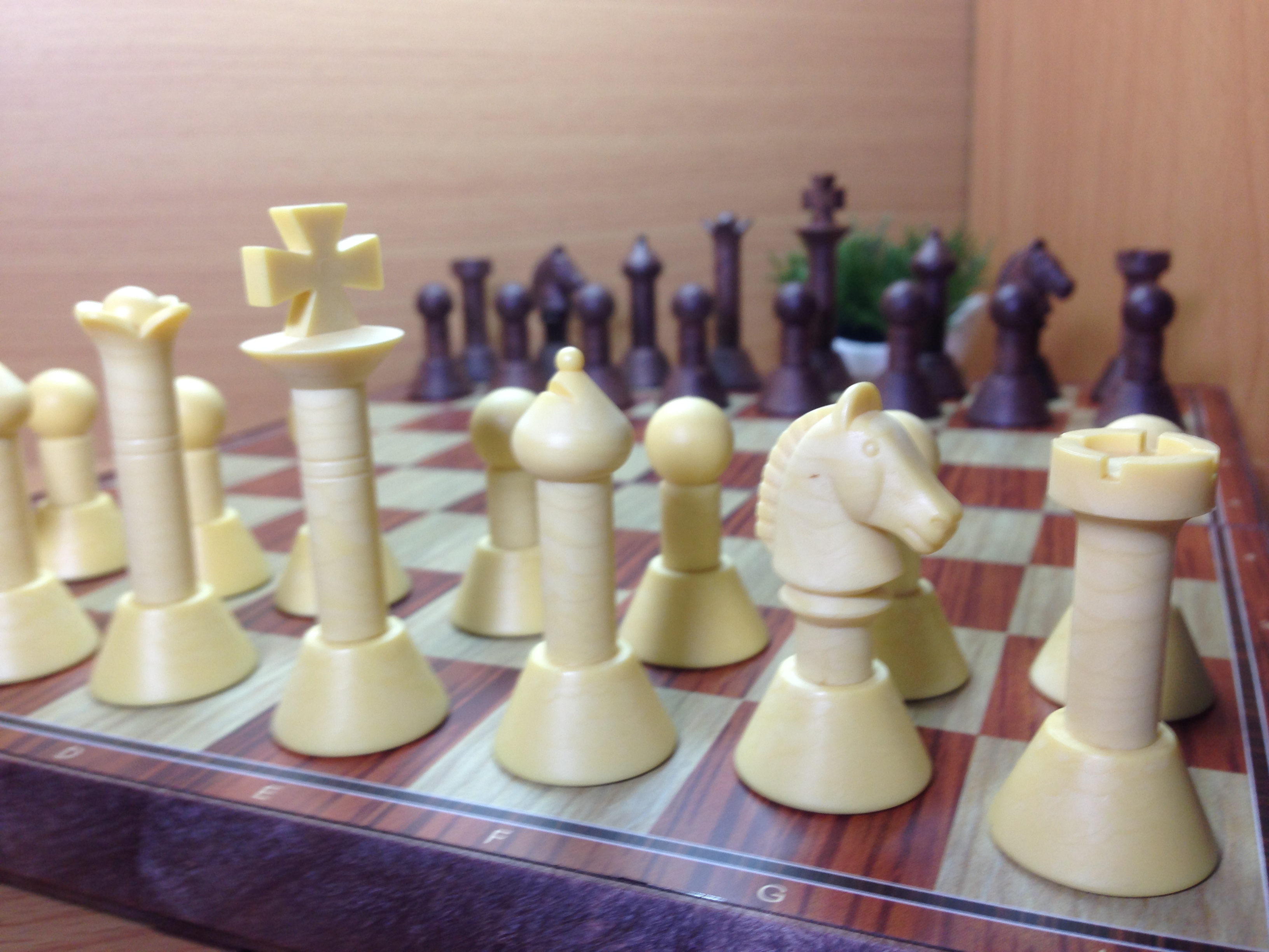 ขุดหมากรุกสากลแม่เหล็กพลาสติกกระดานสีไม้ตัวหมากสีไม้