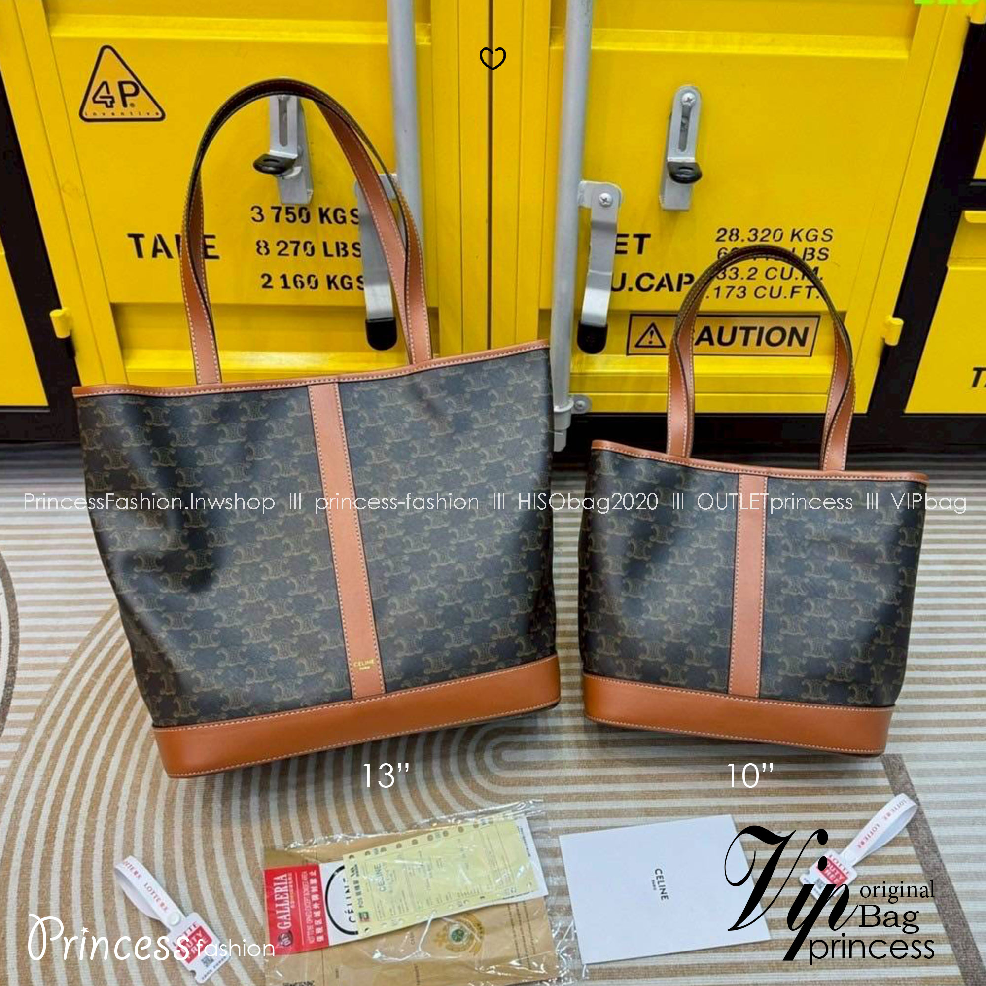 Celine Cabas In Triomphe canvas and leather / Celine Tote Bag กระเป๋าสะพายทรงโท้ทใบใหญ่ รุ่นยอดนิยม งานสวยหรูคลาสสิคไม่มีเอ้าท์ ภายในโล่งกว้าง