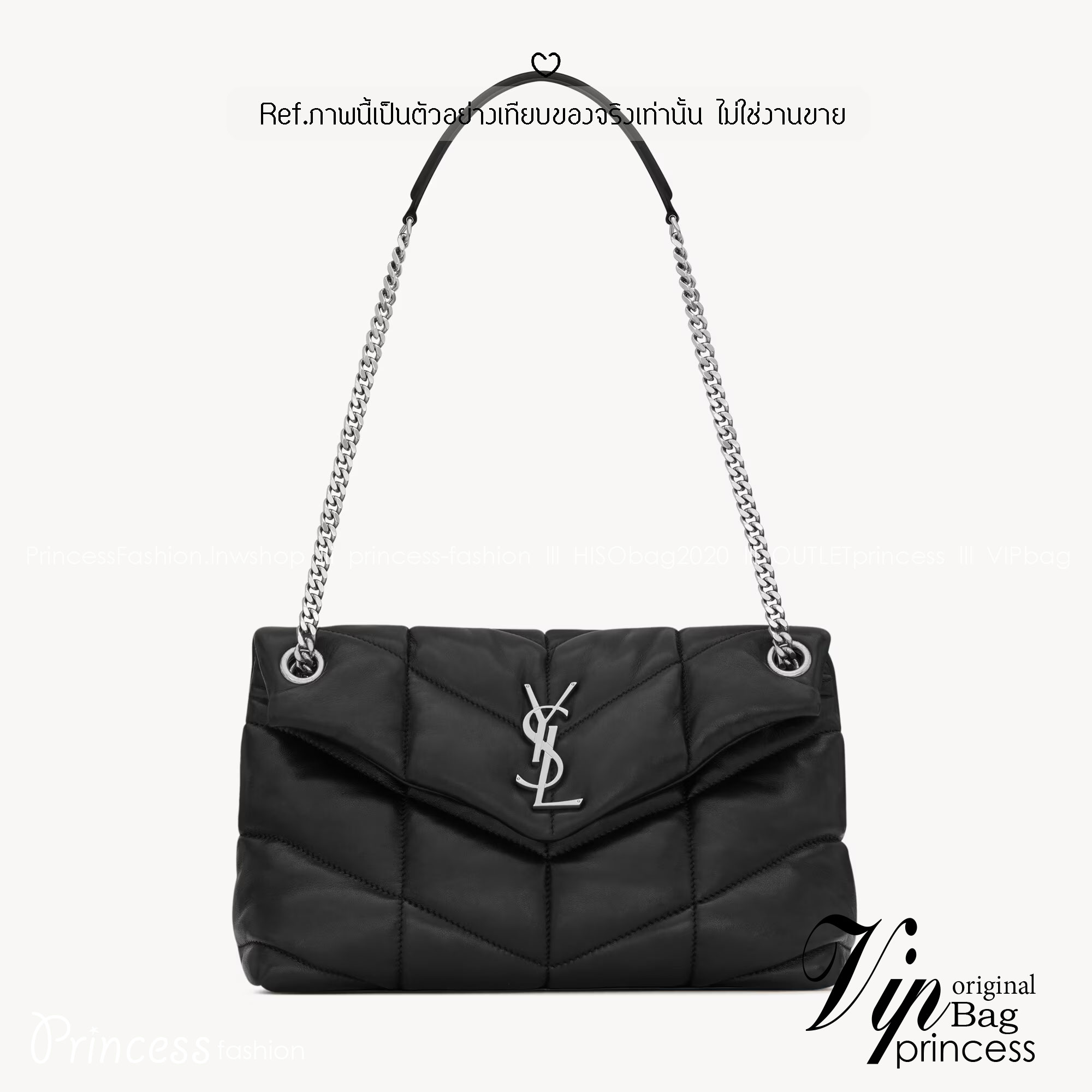 YSL puffer small in nappa leather Bag กระเป๋าสะพายทรงสวยสุดหรู รุ่นยอดนิยม ทรงสวย ใช้ได้บ่อยไม่มีเบื่อ ดีไซน์เรียบหรู ออกแบบมาให้ใช้งานได้สะดวกด้วยกระดุมแม่เหล็ก พับทรงเข้ารูป