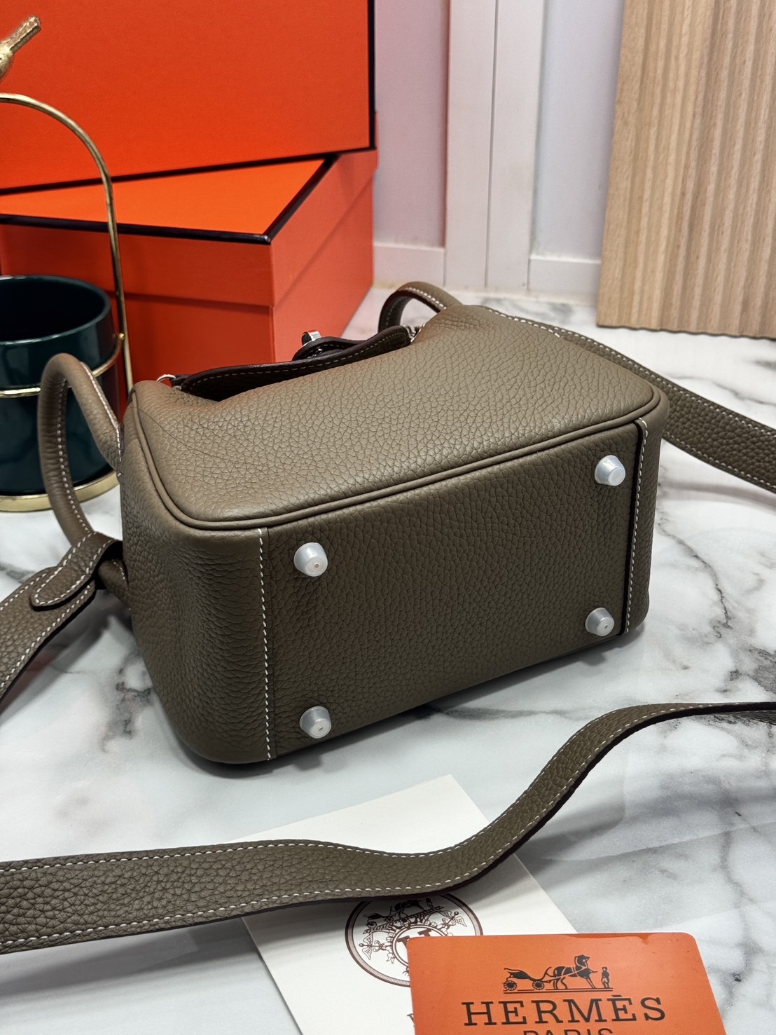 ORI หนังแท้ | HERMES lindy 19cm กระเป๋าสะพาย นิยามความหรูหราระดับมาสเตอร์พีช 🤍 สินค้าเกรดออริจินอล หนังแท้