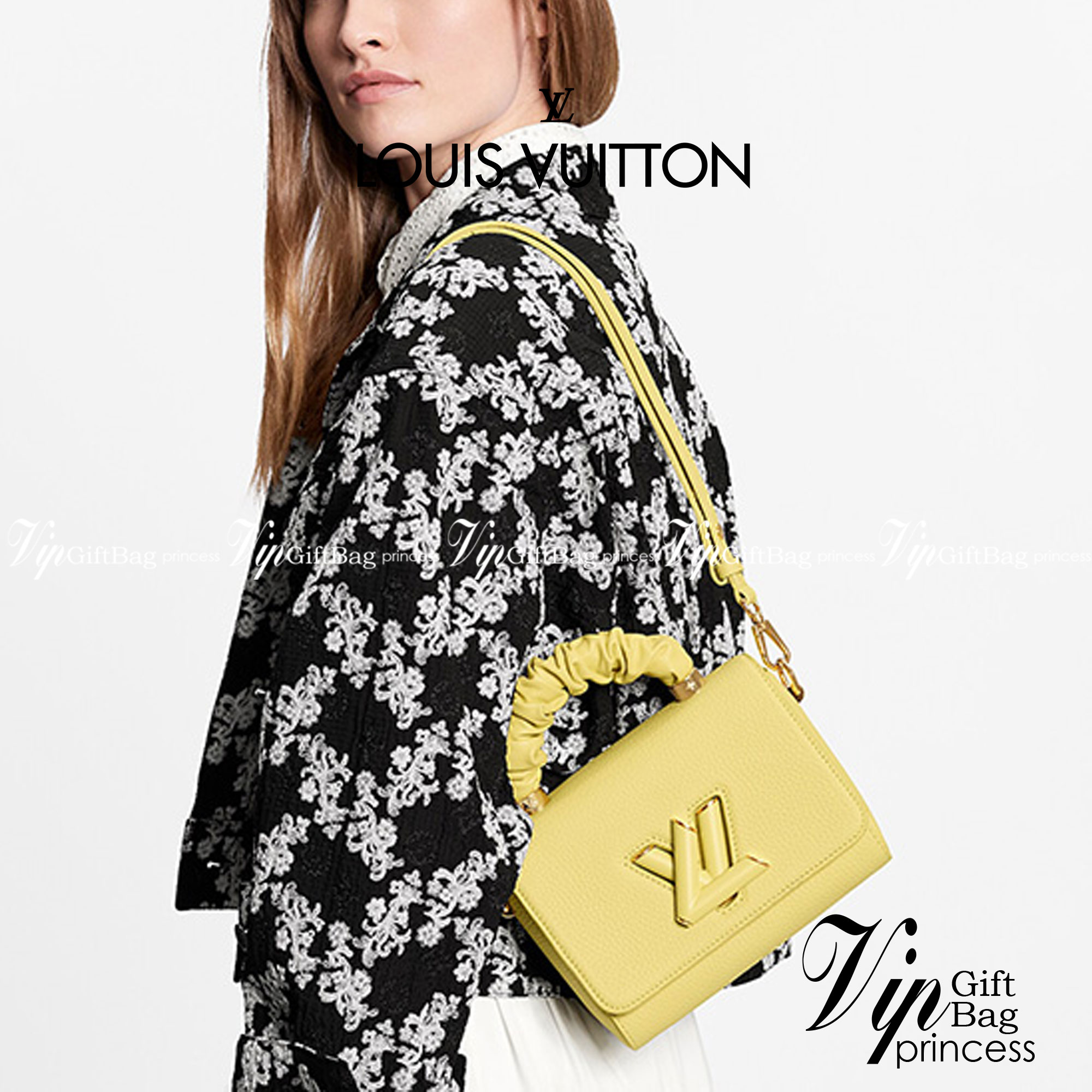 หนังแท้ LOUIS VUITTON Scrunchie Twist Bag พร้อมส่งที่ไทย เกรดออรินอลงานหนังแท้ทั้งใบ ภาพสินค้าถ่ายจากงานขายจริง ใช้งานต่างประเทศได้