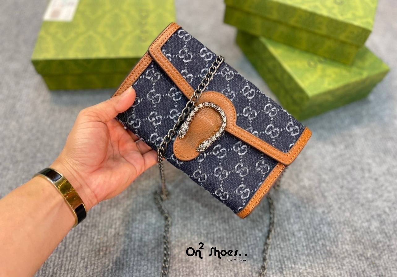 GUCCI Dionysus GG chain wallet / GG Dionysus Wallet พร้อมส่งที่ไทย งานสวยเลยค่า ขนาดกำลังน่ารัก อะไหล่สั่งผลิตเฉพาะรุ่น สะพายขึ้นไหล่คือสวยหรูเลยค่า