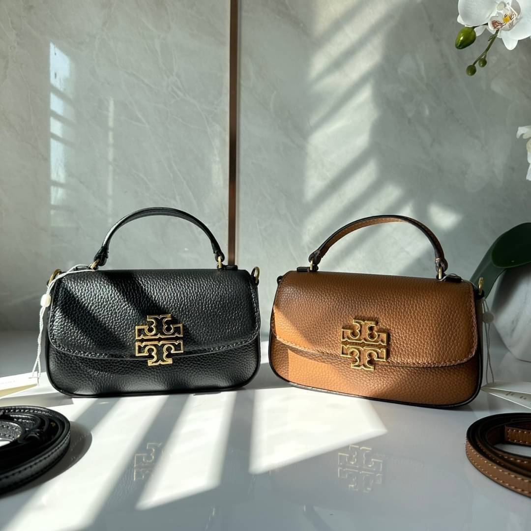 Tory Burch Britten Mini Top Handle Crossbody Bag กระเป๋าสะพายใบเล็กดีไซน์เรียบหรู เกรดออริ สลับแท้ 1:1 ใช้งานต่างประเทศได้