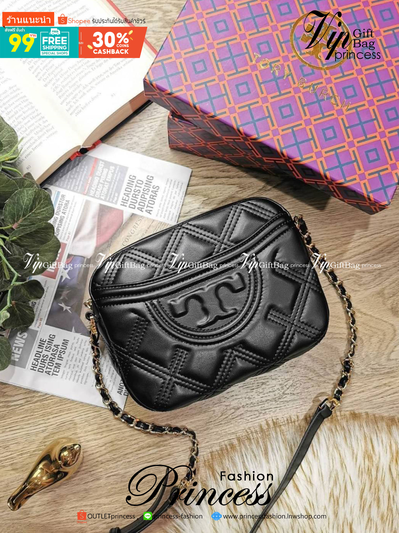 Tory Burch Factory Outlet Quilted Leather Shoulder Bag กระเป๋าสะพาย Tory Burch วัสดุหนังแกะสังเคราะห์ขึ้นลายแบรนด์สวยหรูอยู่ทรงดีไซน์ยอดนิยมสุดคลาสสิคน่าใช้ค่ะ เปิดปิดด้วยซิปแบรนด์ ภายในมีโลโก้และมีช่องซิปเล็กใส่ของ ใส่กระเป๋าสตางค์ มือถือ ของใช้ได้เยอะ น