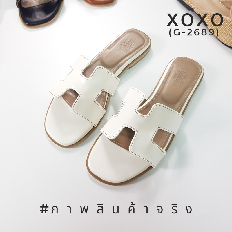 Hermes รองเท้า แตะสวม สวย เก๋ งานชนช้อป ขายดีตลอดกาล แมทส์ชุดง่าย น้ำหนักเบา