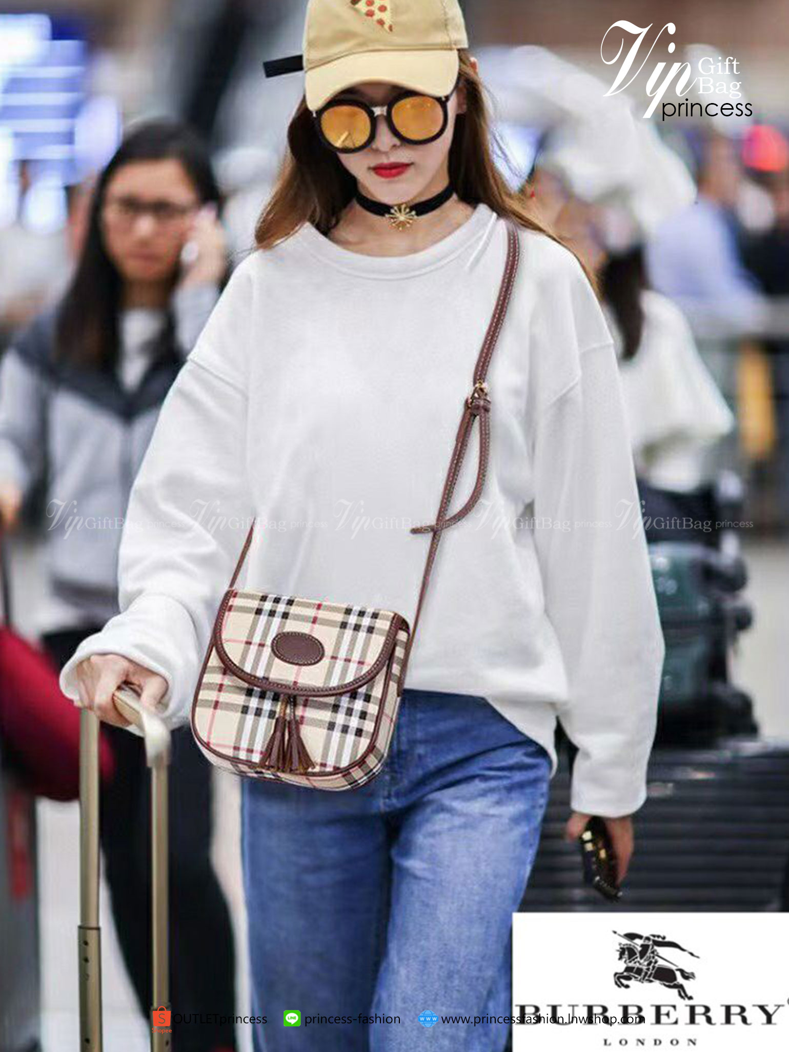 พรีเมี่ยมกิ๊ฟแท้ 100% BURBERRY CROSSBODY VINTAGE BAG VIP GIFT WITH PURCHASE (GWP)