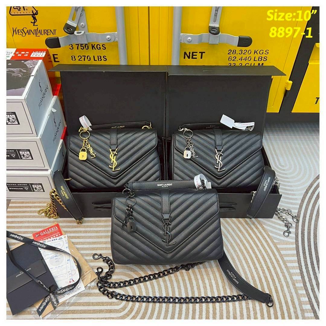 YSL college medium in quilted leather กระเป๋าสะพายทรงสวยสุดหรู ดูติดแกลมสุดๆ โดดเด่นด้วยโลโก้ด้านหน้า เพิ่มดีเทลความผู้ดี ไม่เคยผิดหวังจริงๆ!!