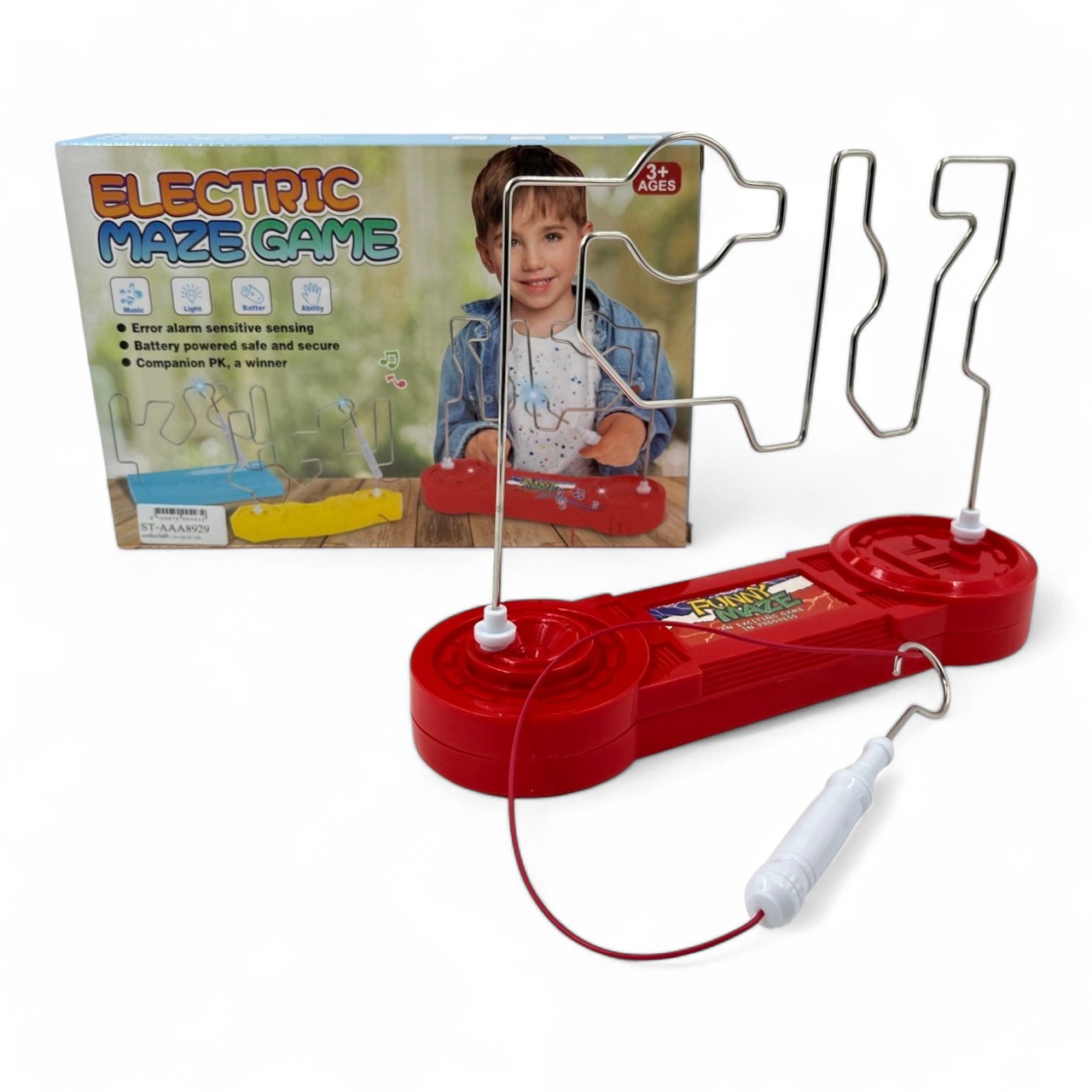 เกมขดลวดไฟฟ้าทดสอบสมาธิ Electric maze game