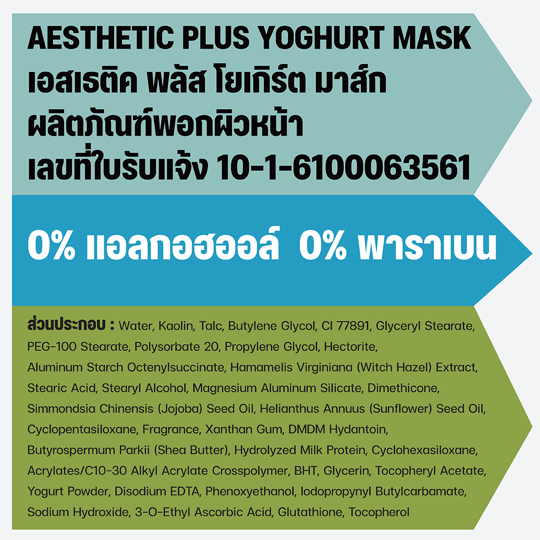 มาส์กโยเกิร์ต ผิวกระจ่างใส ผิวเนียนนุ่ม ผิวสดใส