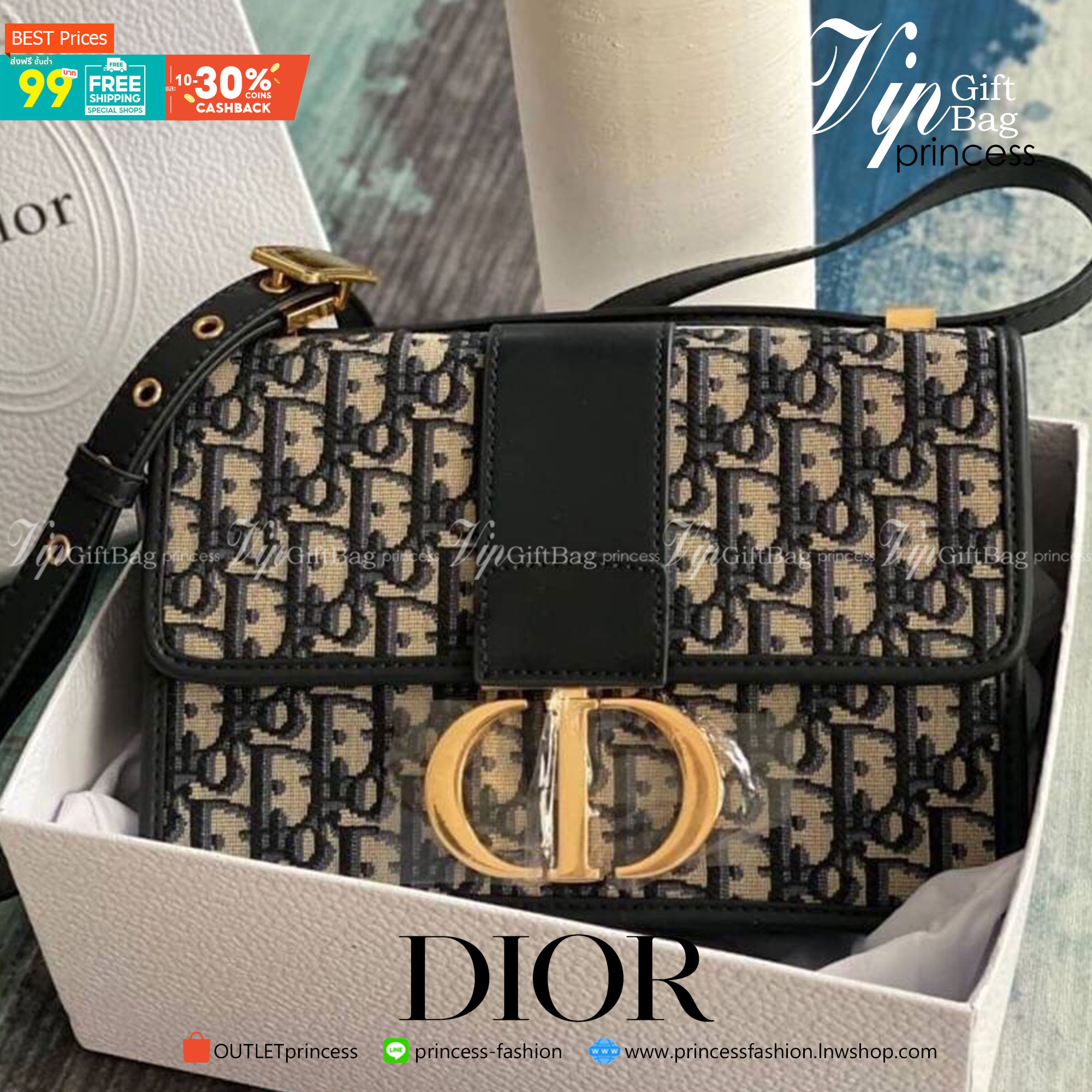 VIP GIFT 】25cm CHRISTIAN DIOR 30 MONTAIGNE BAG ไอเท็มหายาก!! Best seller!! ยกให้น้องเลย!! กระเป๋าทรงกะทัดรัด มี 2 ขนาด ดีไซน์เรียบหรูในความเป็นเอกลักษณ์ ใช้งานง่าย สะดวก ใช้งานได้ทุกโอกาส แนะนำเป็น everyday bag ติดตัวไว้เลยจ้าสาวๆ