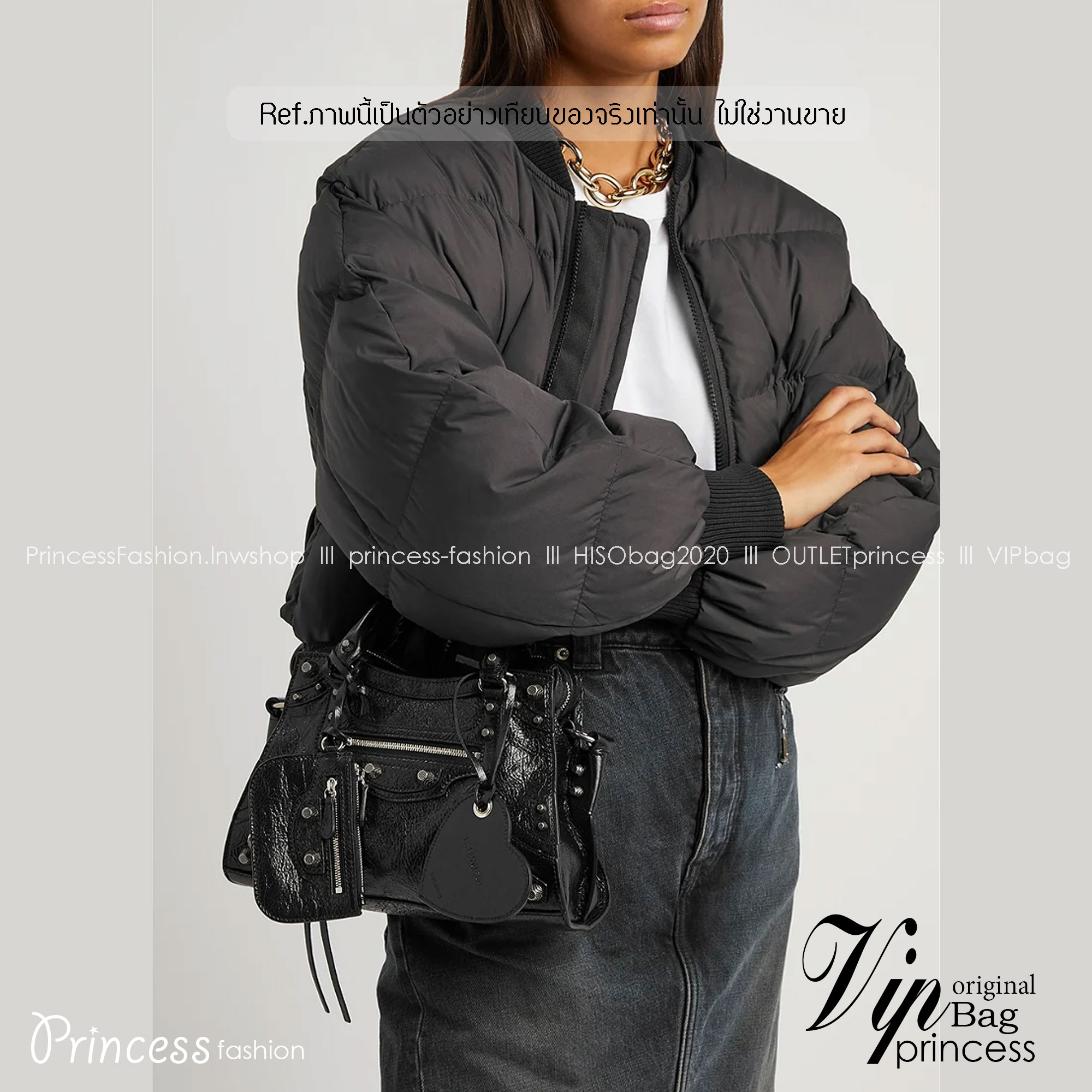 Balenciaga Neo Cagole XS Handbag in black Arena กระเป๋าสะพายรุ่นยอดนิยม สวยเท่ เกรดออริ 1:1 สลับแท้ ใช้งานต่างประเทศได้