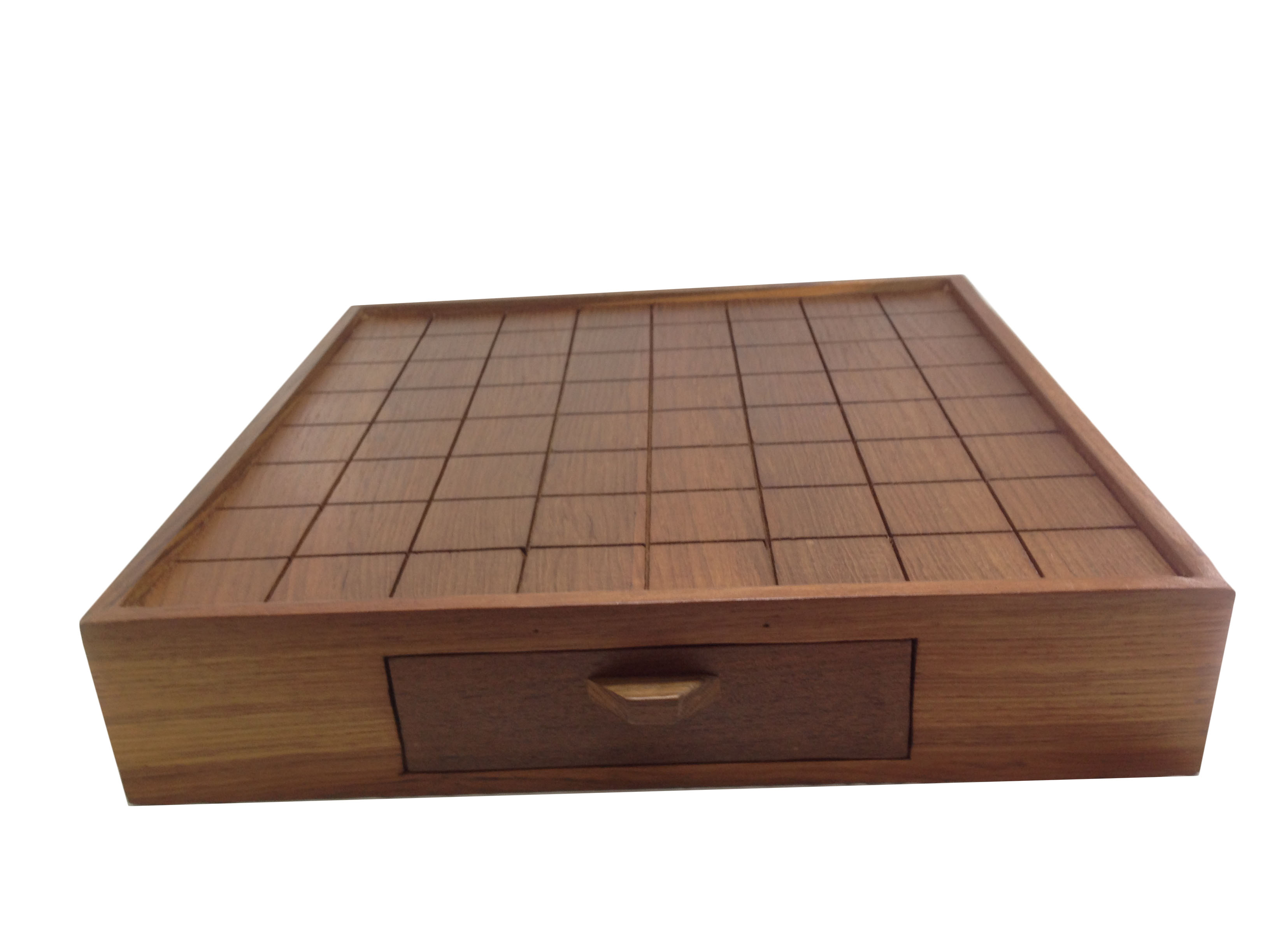 ชุดหมากรุกไทยไม้สักพร้อมกล่องไม้สักและกระดานไม้สักเซาะร่องมีลิ้นชัก