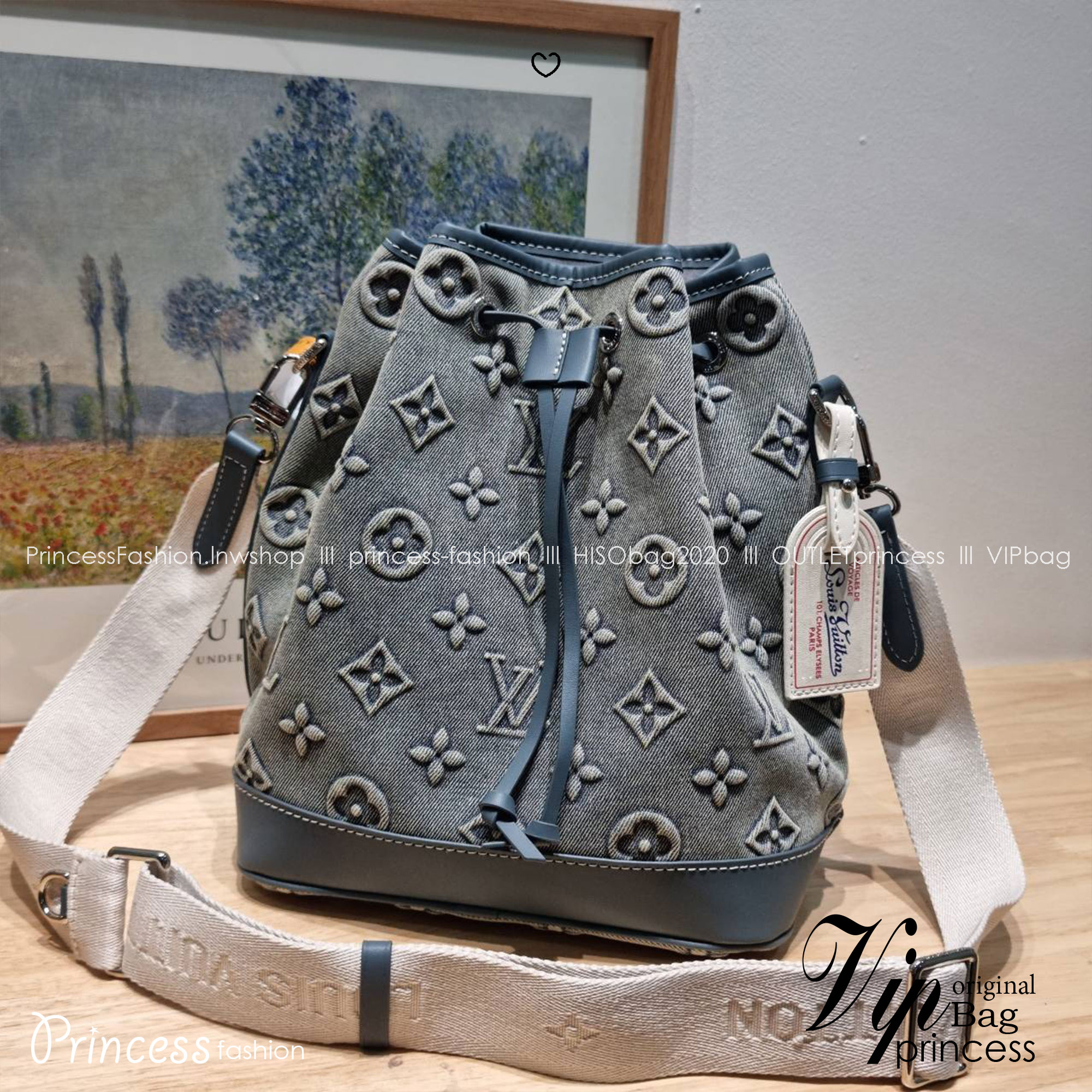 LV Neo washed denim monogram bag / LV Bucket Bag ใหม่ล่าสุด กระเป๋าทรงบัคเก็ตรุ่นฮิตที่มาในรูปแบบ washed denim สวยคลาสสิค คมชัด ดูแพง