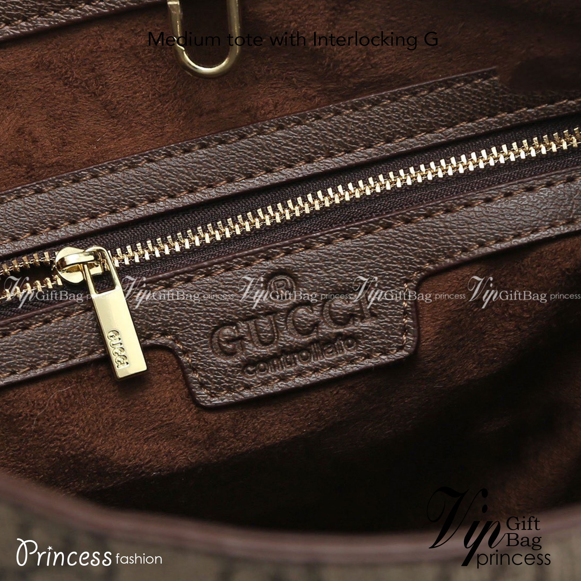 GUCCI Medium tote with Interlocking G กระเป๋าใบใหญ่ทรงโท้ท เซท 2 ใบ มาพร้อมใบเล็กแยกใช้ได้ คุ้มค่ามากกระเป๋าทรงเหลี่ยมใบใหญ่ใส่เอกสารได้ไม่ต้องพับมีช่องซิปเล็กด้านใน มาพร้อมสายยาวสะพายไหล่ได้