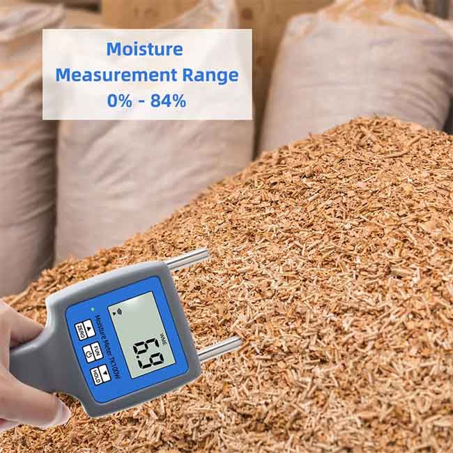 เครื่องวัดความชื้น ขี้เลื่อย ฟาง แกลบ เชื้อเพลิงชีวมวล รุ่น TK100W