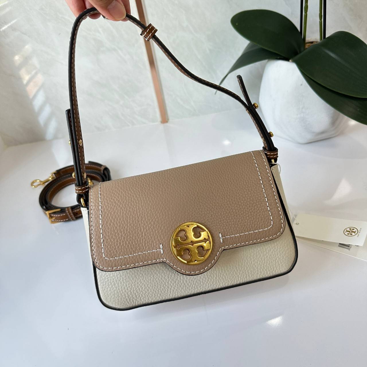 MINI พร้อมส่ง 2 สี TORY BURCH FELIX MINI CROSSBODY BAG กระเป๋าสะพาย เกรดท็อปออริ เกรดดีสุด สลับแท้ 1:1