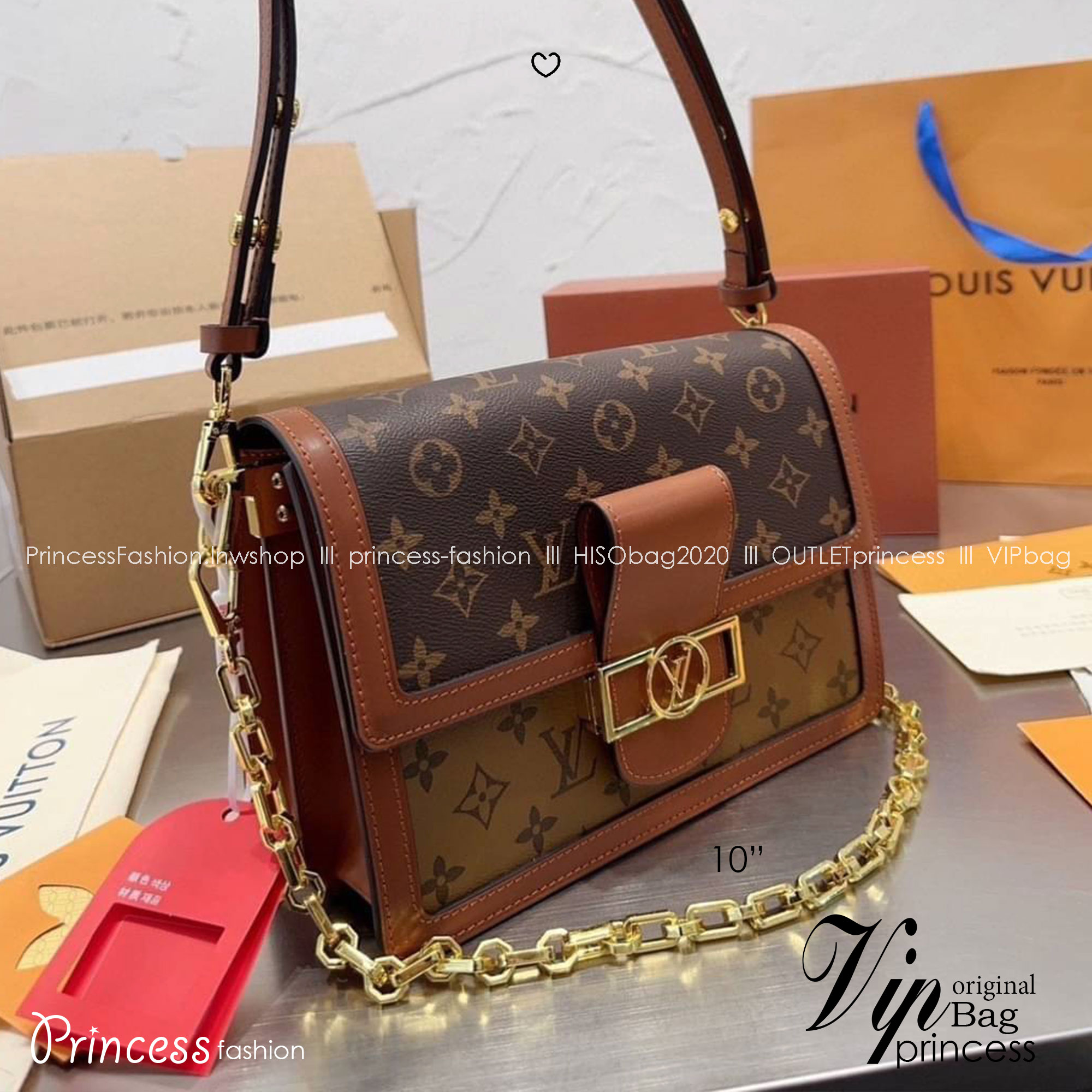 LV Dauphine Bag Monogram Canvas กระเป๋าสะพายทรงสุดคลาสสิคลุคคุณนาย โมโนแกรมแคนวาส ส่งท้ายปีแบบสุดหรู ในราคาจับต้องได้ สุดคุ้ม สวยทุกมุมจริงๆ -- [รับตัวแทนกระเป๋า]