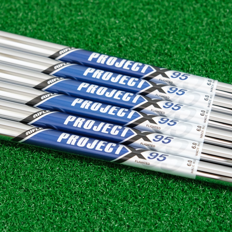 NEW PROJECT X 95 FLIGHTED 6.0 IRON SHAFT SET #5-PW FLEX S 0.370 TIP.