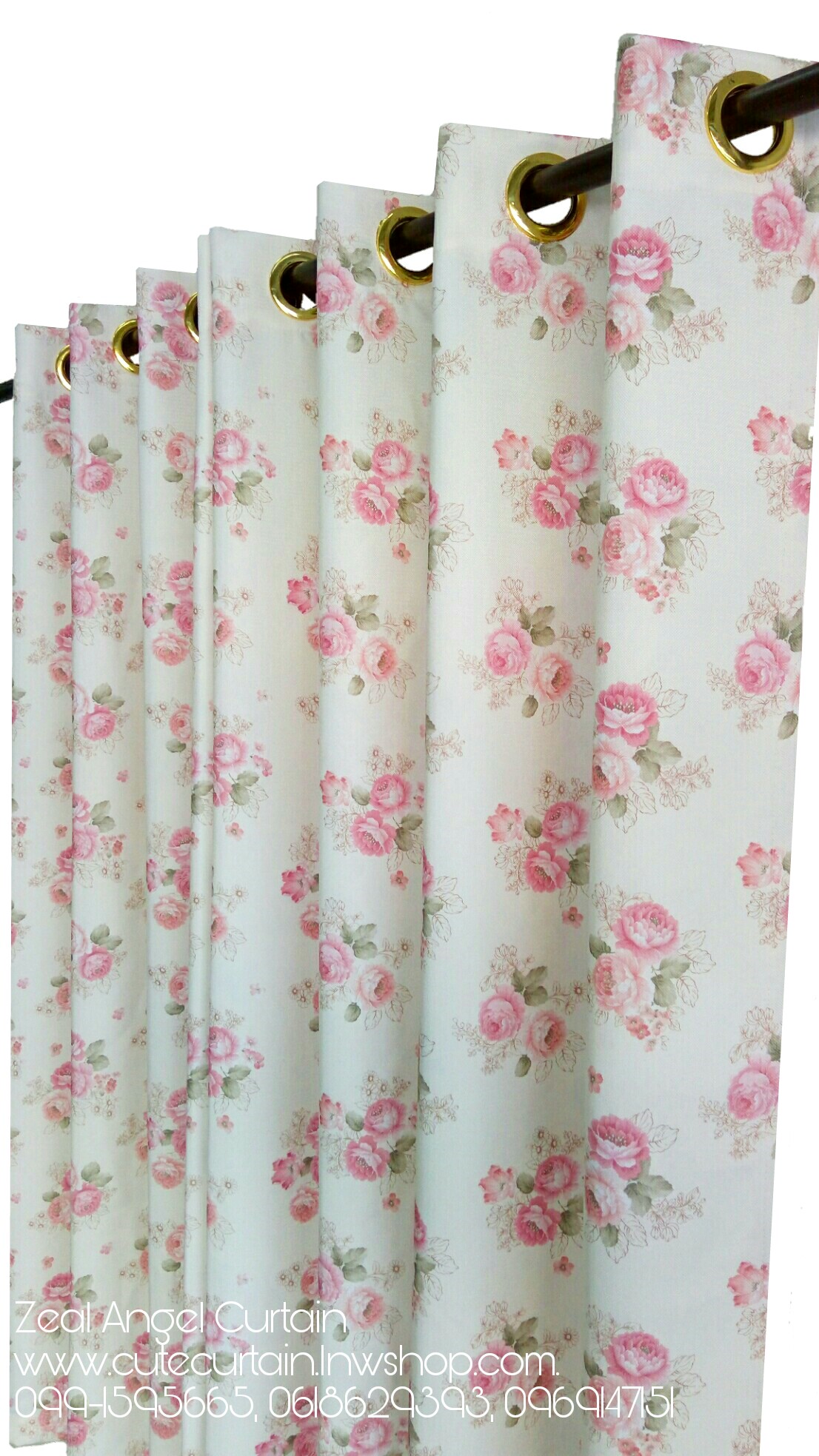 ผ้าม่านก.270*ส.150ซม./ผืน รุ่นVintage สีโอรส