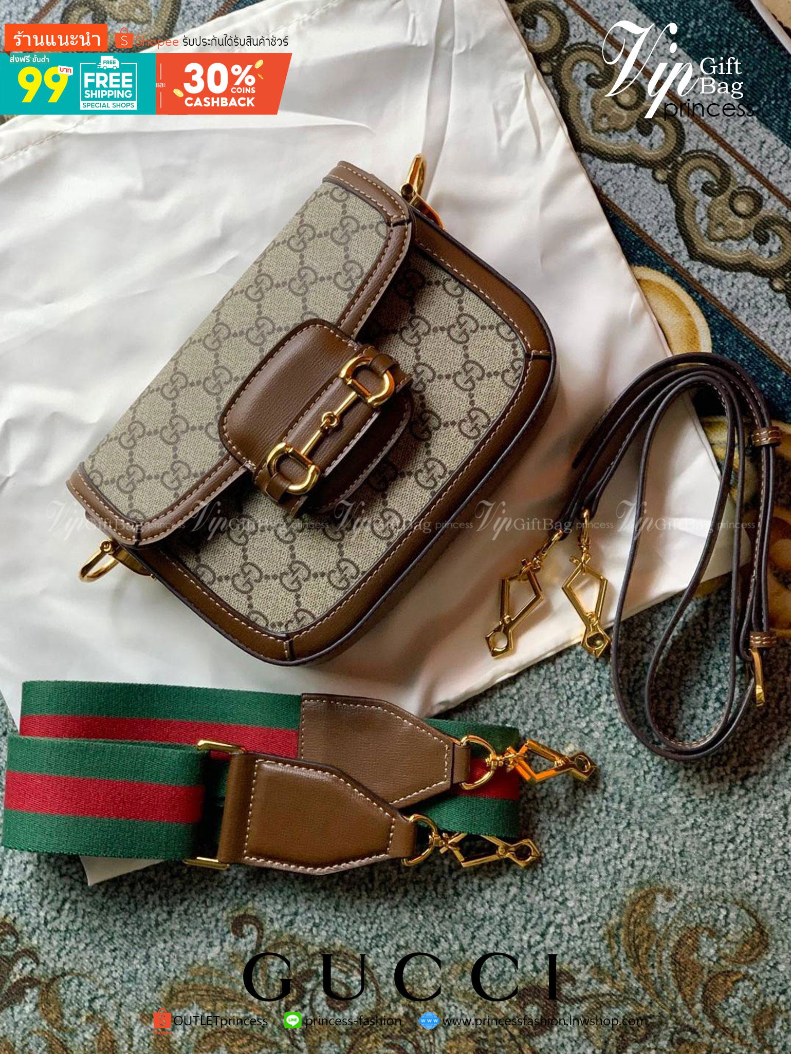 VIP GIFTbag 】หนังแท้สวยมากกกกกก มีจำนวนจำกัดน้าา Gucci Horsebit 1955 mini bag กระเป๋าสะพายข้าง ทรงใช้งานง่าย ดีไซน์เรียบหรูและคลาสสิคตามสไตล์ ใส่ของสำคัญได้สบาย ใส่มือถือได้ทุกรุ่น มาพร้อมสายสะพายสปอร์ต ถอดออกได้ ปรับได้ตามตัว ใบนี้แมทช์ได้กับทุกสไตล์การแ