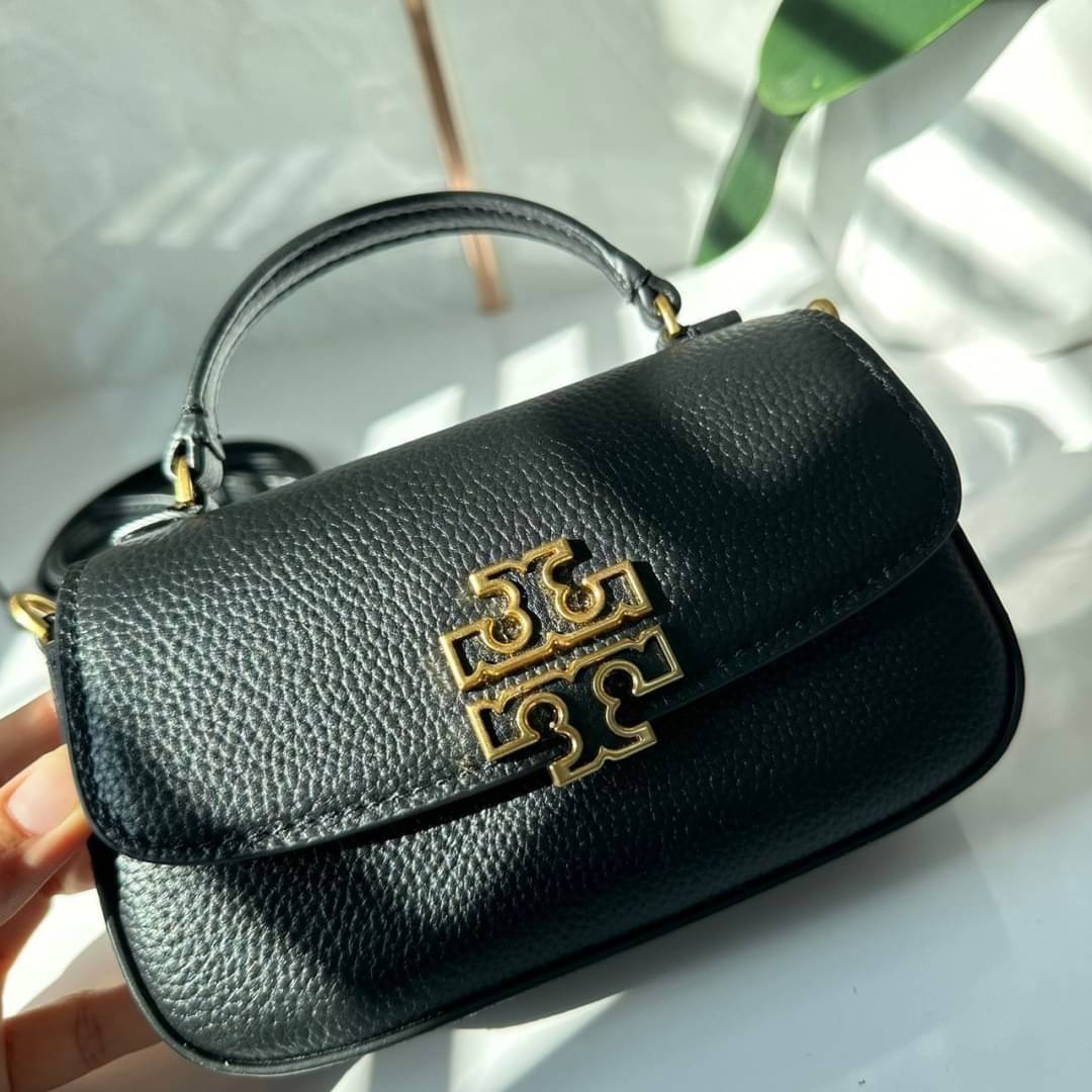 Tory Burch Britten Mini Top Handle Crossbody Bag กระเป๋าสะพายใบเล็กดีไซน์เรียบหรู เกรดออริ สลับแท้ 1:1 ใช้งานต่างประเทศได้