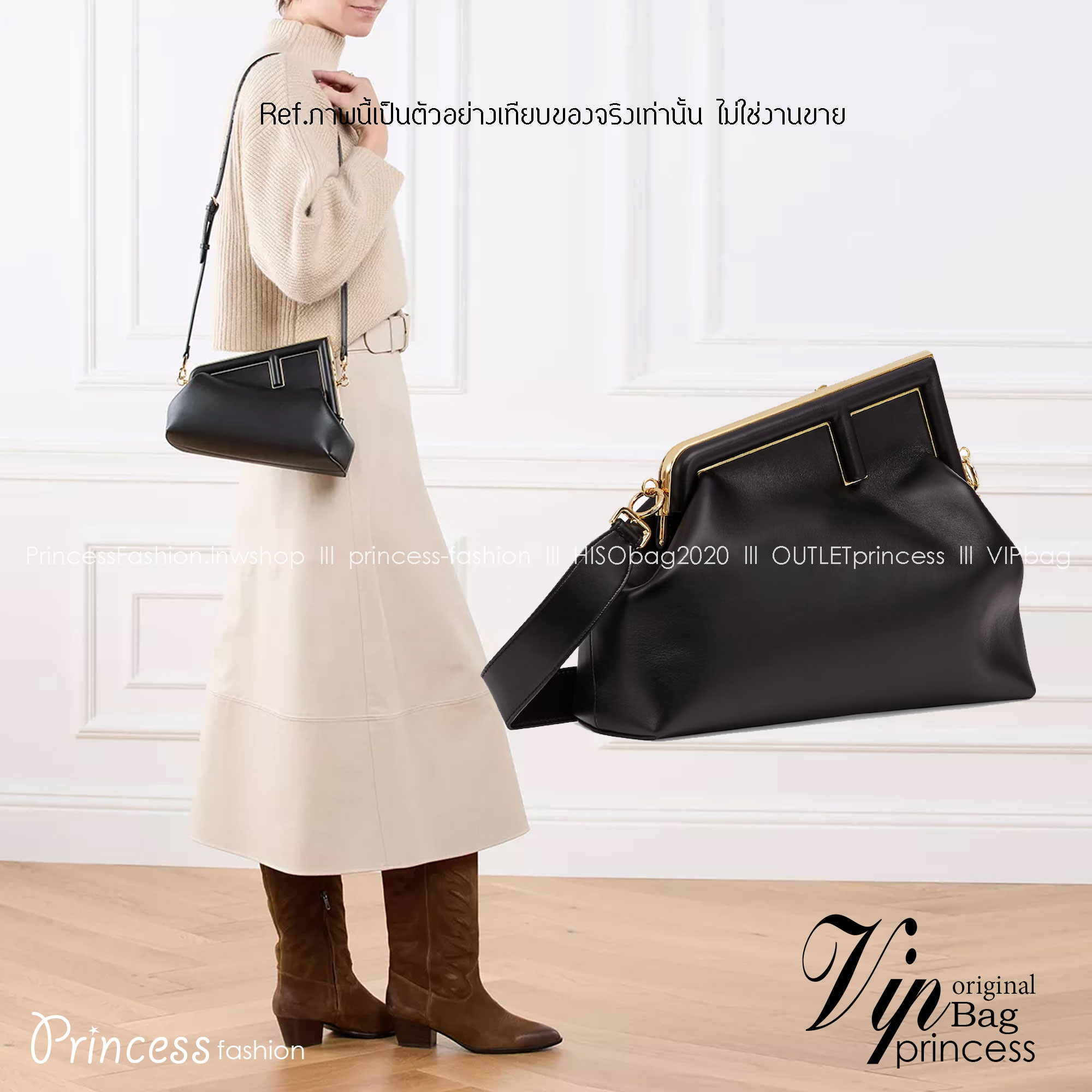 พร้อมส่ง 6 สี FENDI First Midi bag กระเป๋าทรงคลัชมาพร้อมสายสะพาย รูปลักษณ์สวยงามทันสมัย 🧡 เกรดออริจินอล 1:1 สลับแท้ ใช้งานต่างประเทศได้