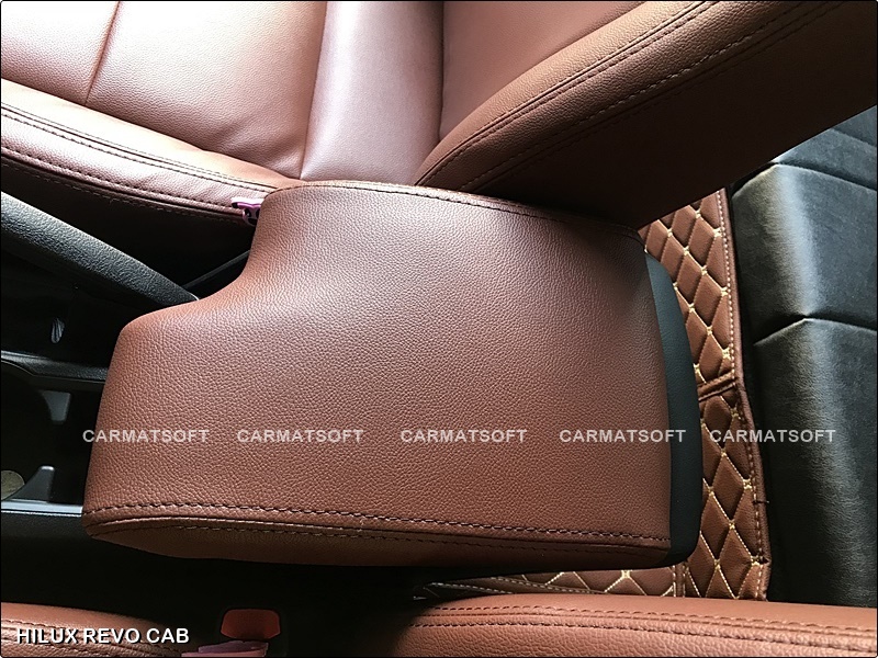 ชุดหุ้มเบาะรถยนต์ REVO CAB หนังPVC เกรดA หนา1มิล สีน้ำตาลเข้ม