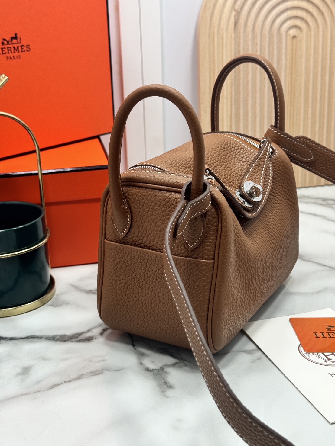 ORI หนังแท้ | HERMES lindy 19cm กระเป๋าสะพาย นิยามความหรูหราระดับมาสเตอร์พีช 🤍 สินค้าเกรดออริจินอล หนังแท้