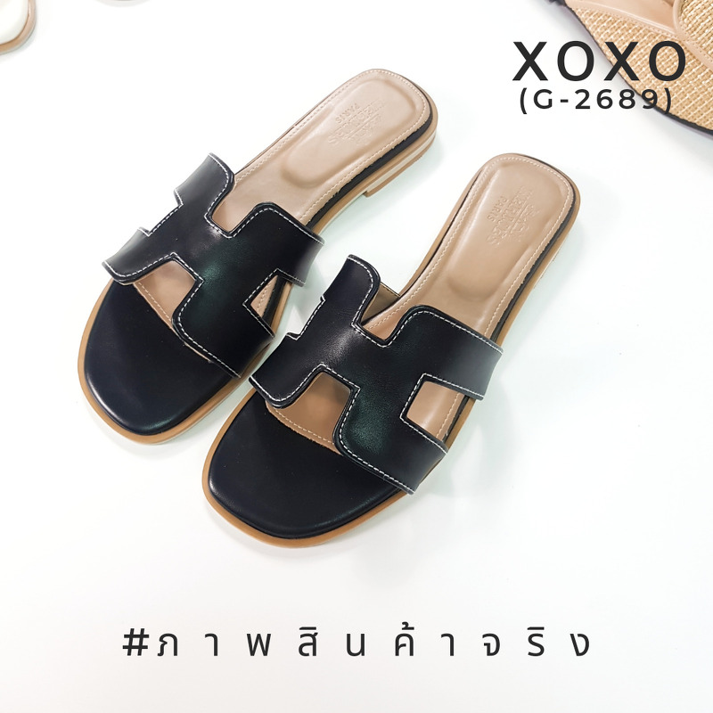 Hermes รองเท้า แตะสวม สวย เก๋ งานชนช้อป ขายดีตลอดกาล แมทส์ชุดง่าย น้ำหนักเบา