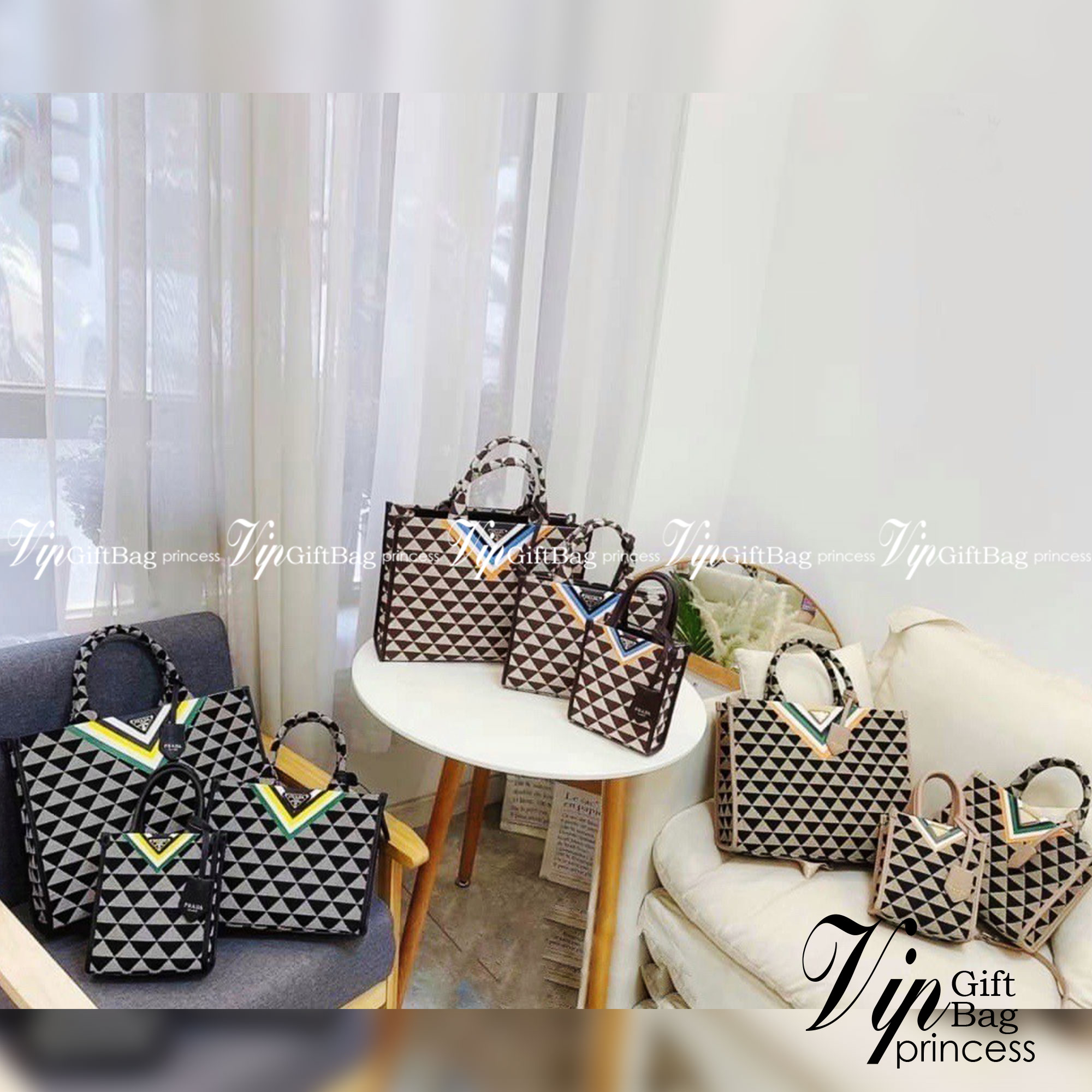 Prada Tote Bag / Prada Symbole jacquard fabric handbag กระเป๋าพราด้าทรงชอปปิ้ง หน้าติดอะไหล่โลโก้แบรนด์สีทอง มีให้เลือกใช้งาน 3 ขนาด งานชนชอปใช่งานง่าย สวยมงลงมากค่า แบบใหม่ล่าสุดจากแบรนด์ดัง จัดให้แบบเลิศๆ กับกระเป๋าทรงโท้ท สวยเอกลักษณ์ ภายในโล่งกว้างมาก