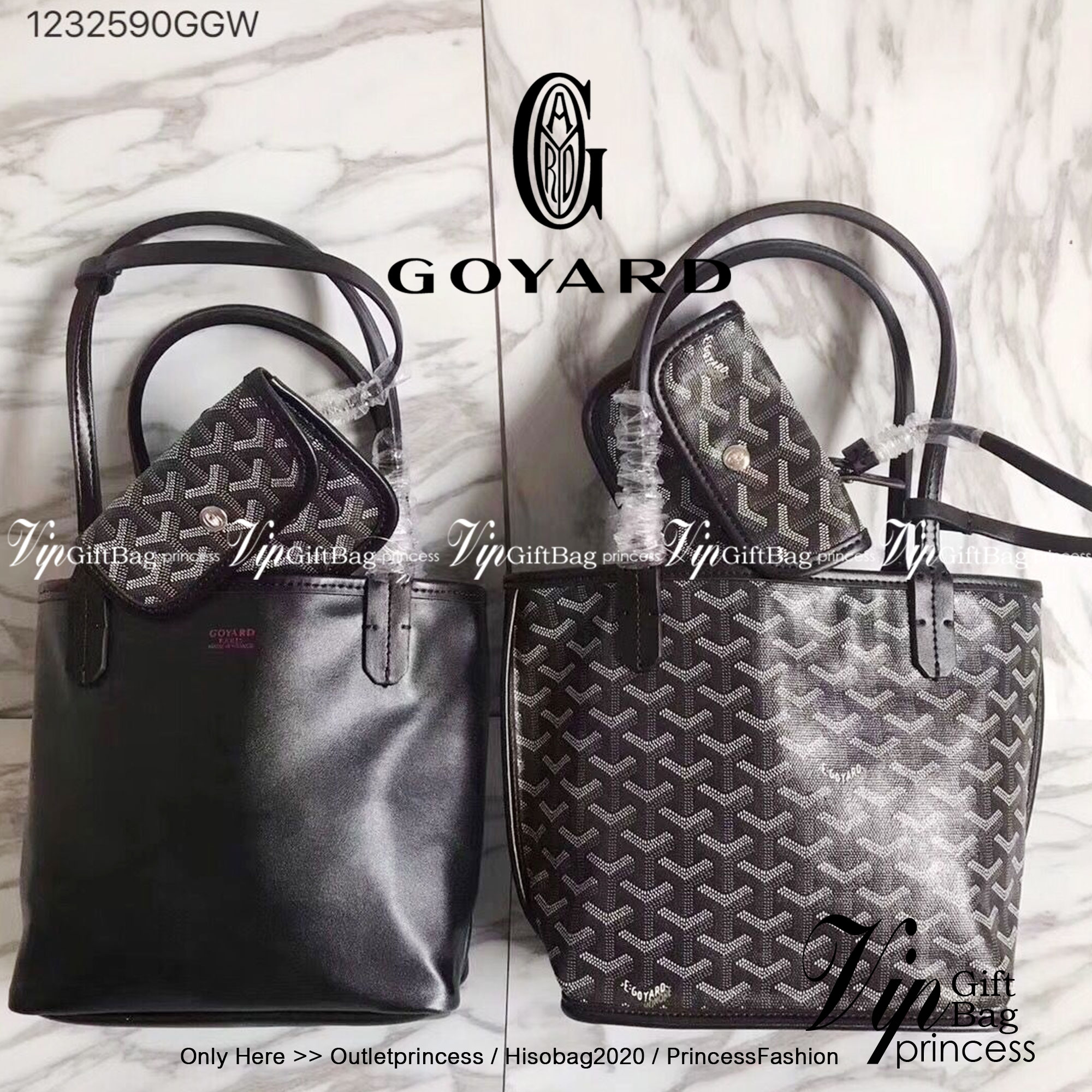 ori GOYARD saint louis mini tote reversible bag / GOYARD ANJOU TOTE MINI กระเป๋าทรงโท้ตมินิ ใช้ได้สองด้านเป็นหนังแท้เกรดดีทั้งใบ ทำให้การใช้งานได้ทนทานกว่า พิมพ์ลายคมชัด ขนาดกำลังน่ารัก ภายในโล่งกว้าง ใส่ของได้เยอะพอสมควรเลยค่ะ ดีไซน์ทรงสวยน่าใช้ แค่ถ