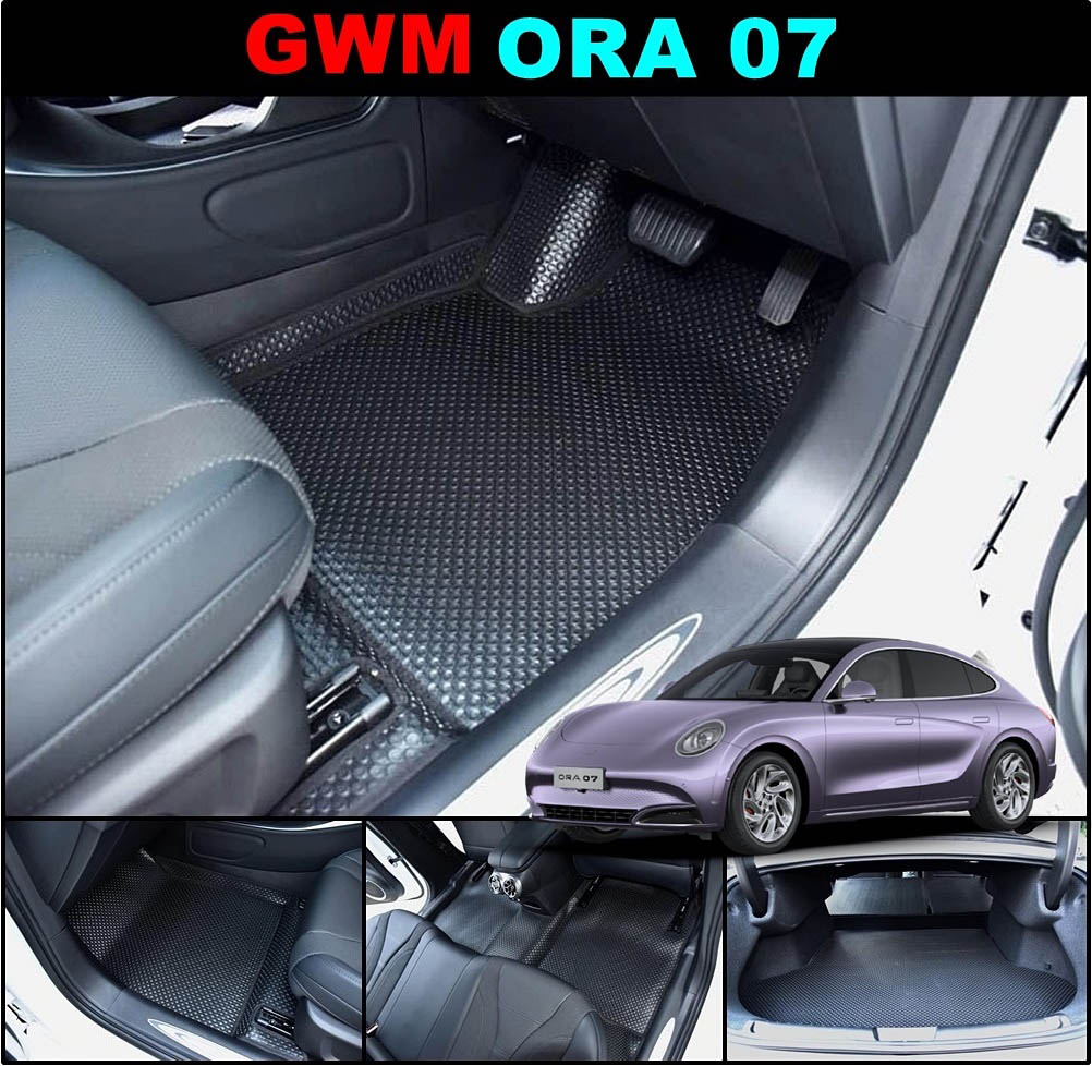 ยางปูพื้นรถยนต์ GWM ORA 07 พรมกระดุมเม็ดเล็ก ออร่า07 สีดำ เข้ารูป ตรงรุ่นรถ (พร้อมส่ง)